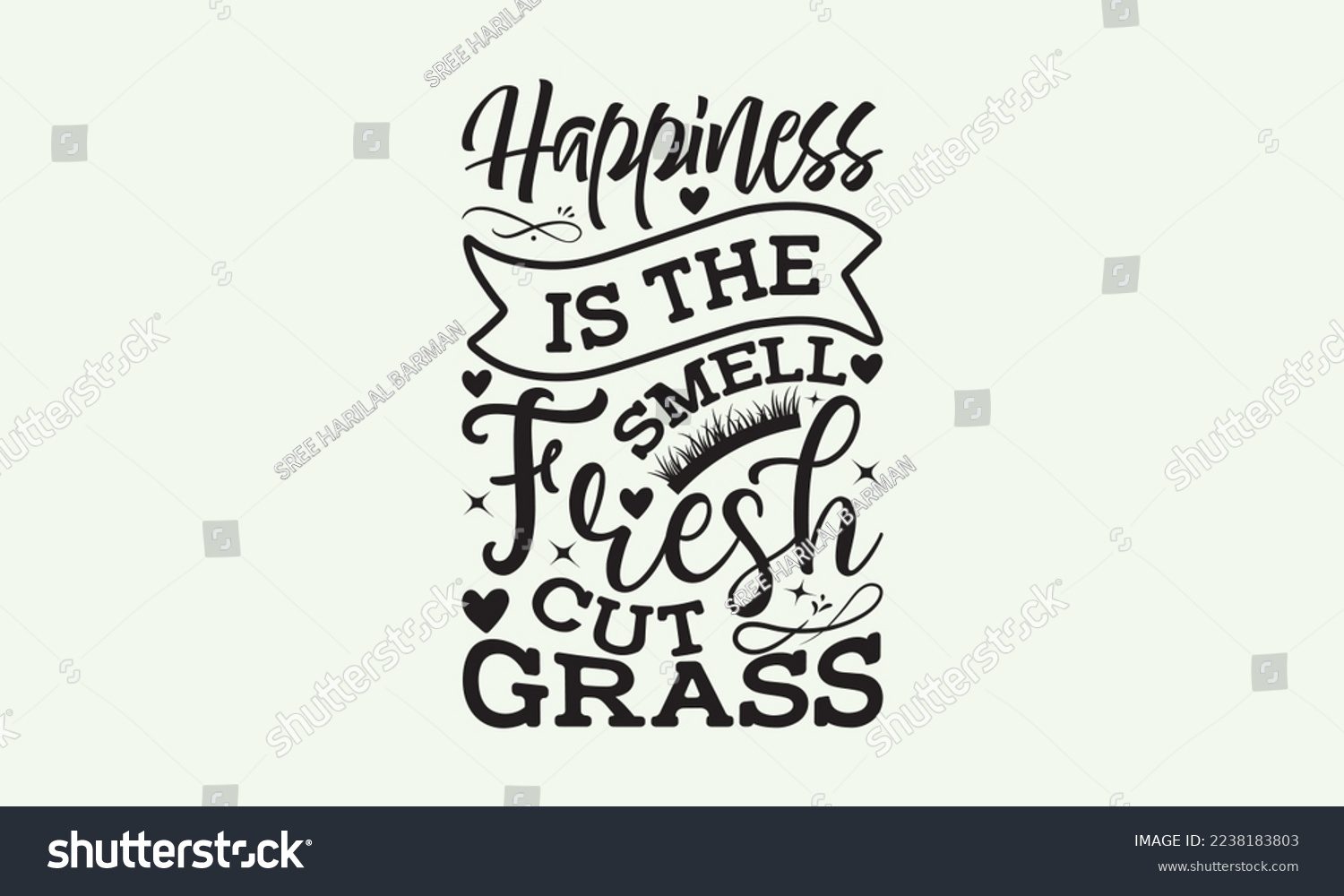 SVG of Happiness is the smell fresh cut grass - President's day T-shirt Design, File Sports SVG Design, Sports typography t-shirt design, For stickers, Templet, mugs, etc. for Cutting, cards, and flyers. svg