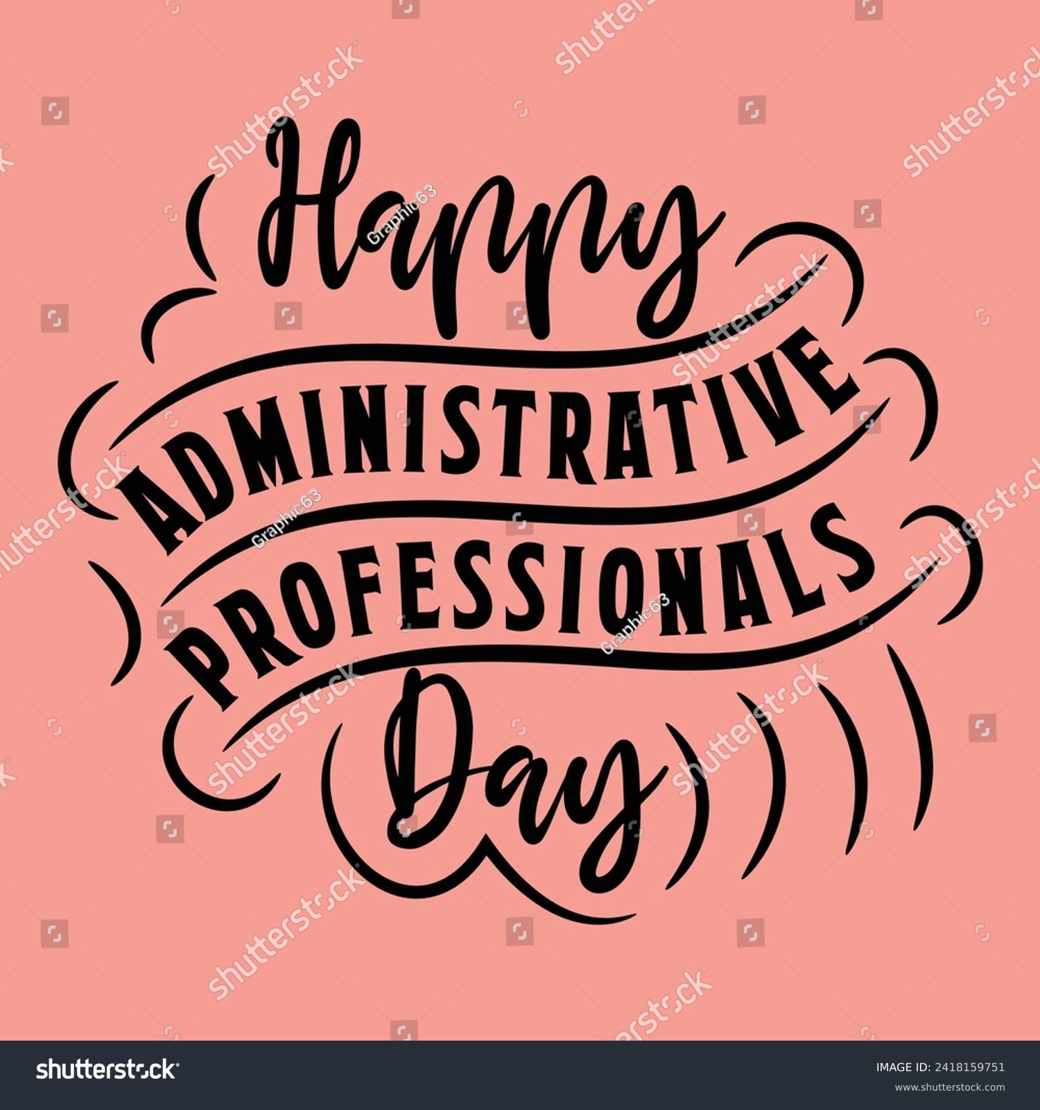 SVG of Happy Administrative Professionals Day Typography Design For T Shirt Poster Banner Backround Print Vector Eps Illustrations Template... svg