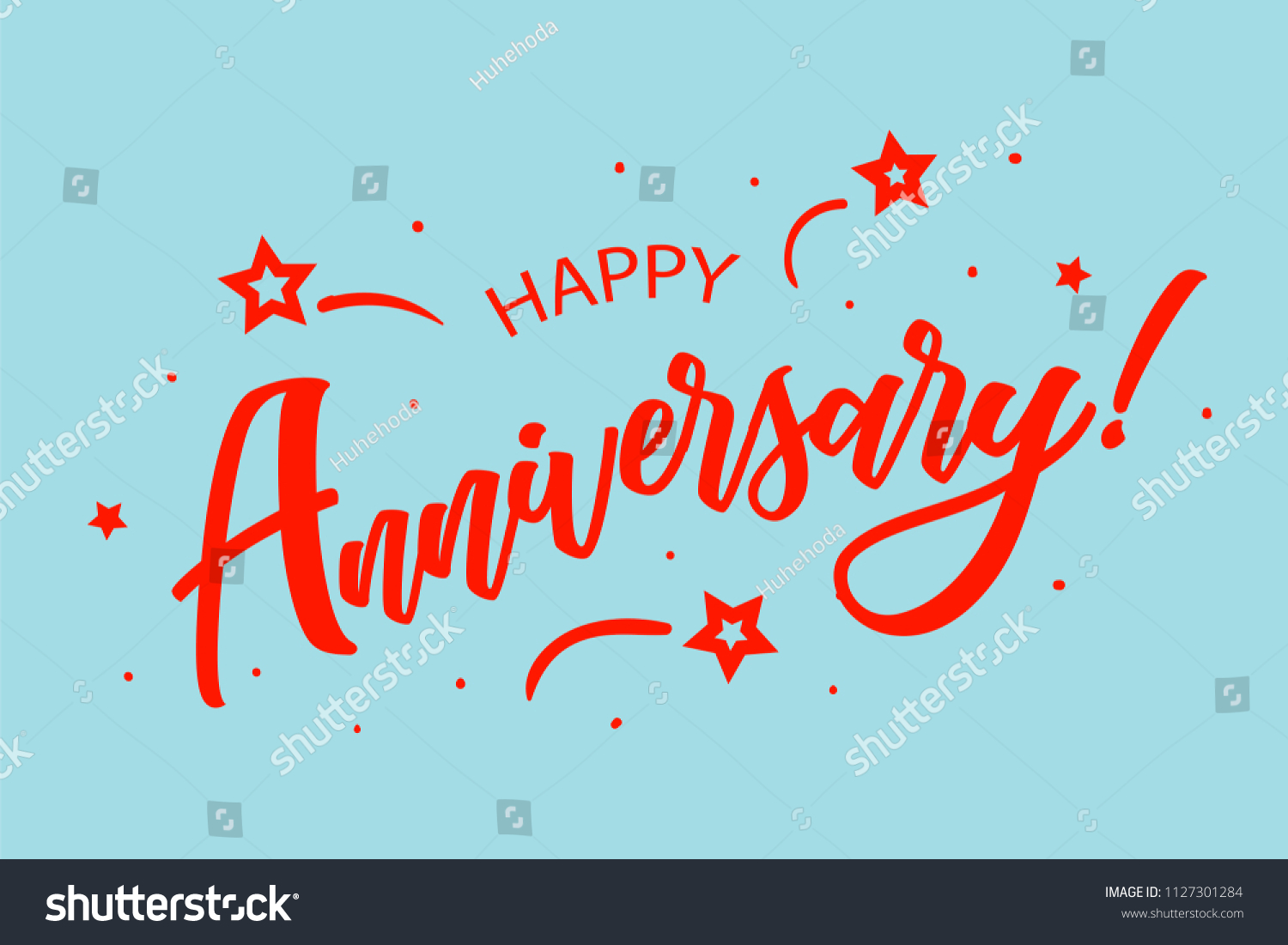 Happy Anniversary Card Beautiful Greeting Scratched Stock Vector ...