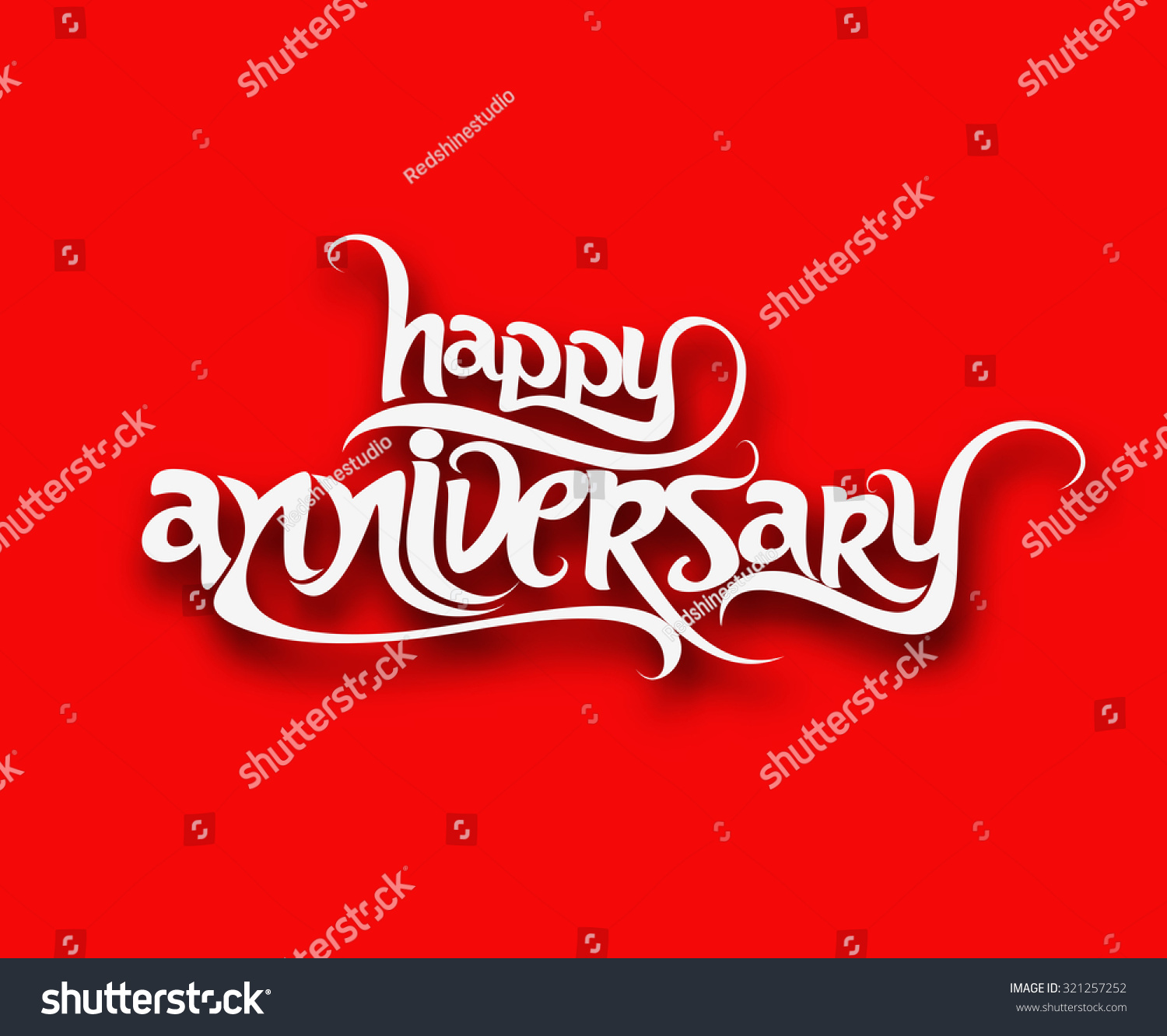 Happy Anniversary Text Design Element Vector Stock Vector ...