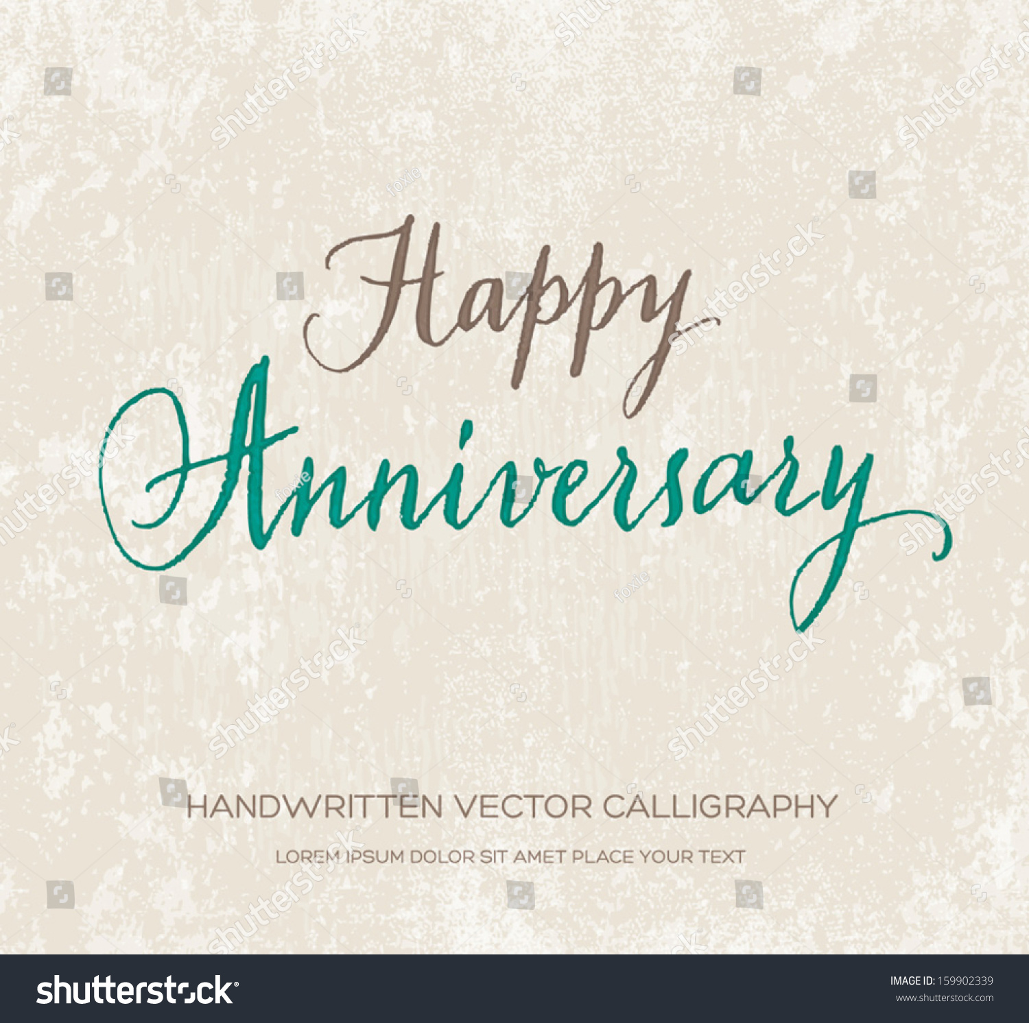 Happy Anniversary  Vector  Greeting Card  Poster Stock Vector  