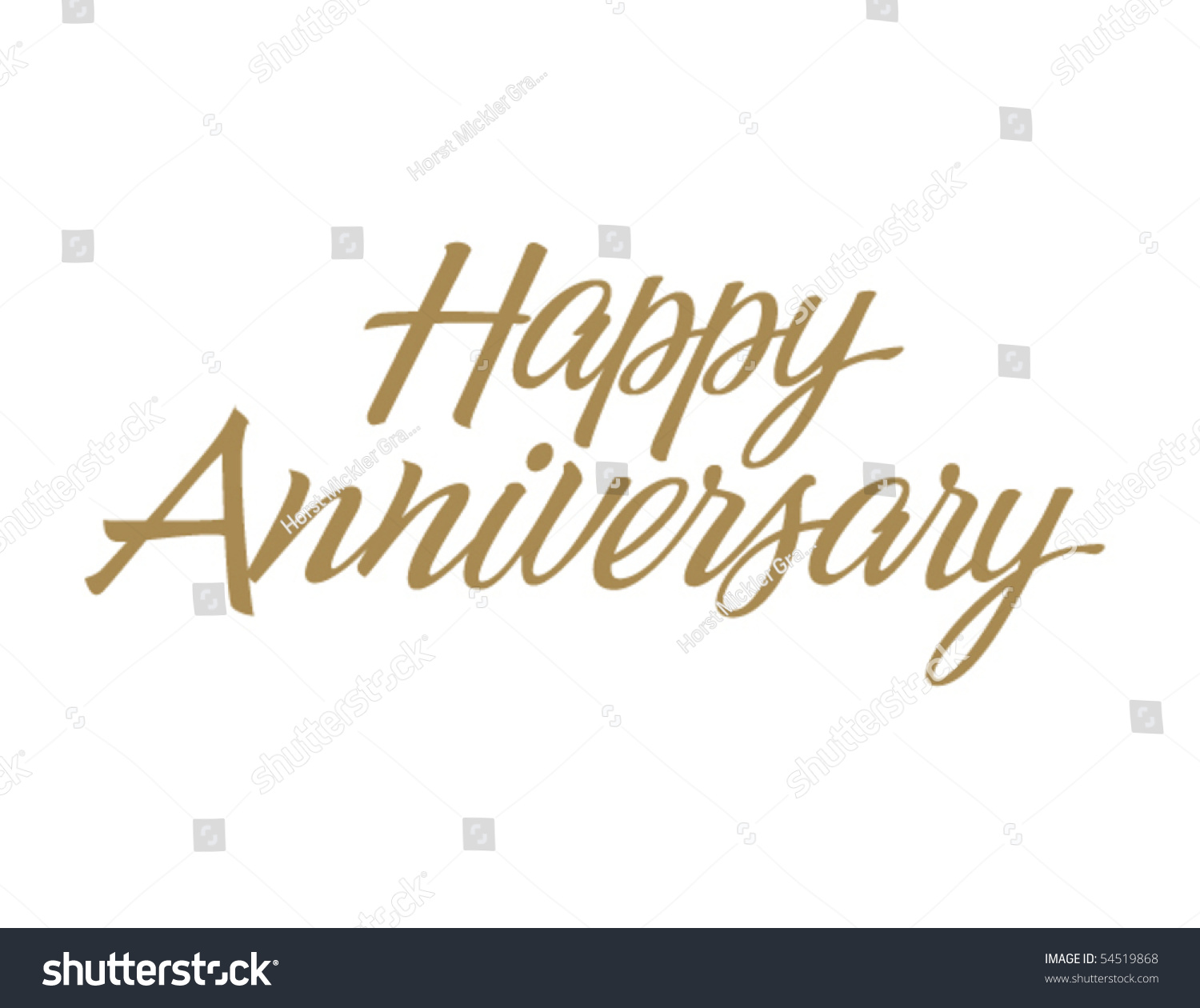 Happy Anniversary Vector Lettering - 54519868 : Shutterstock