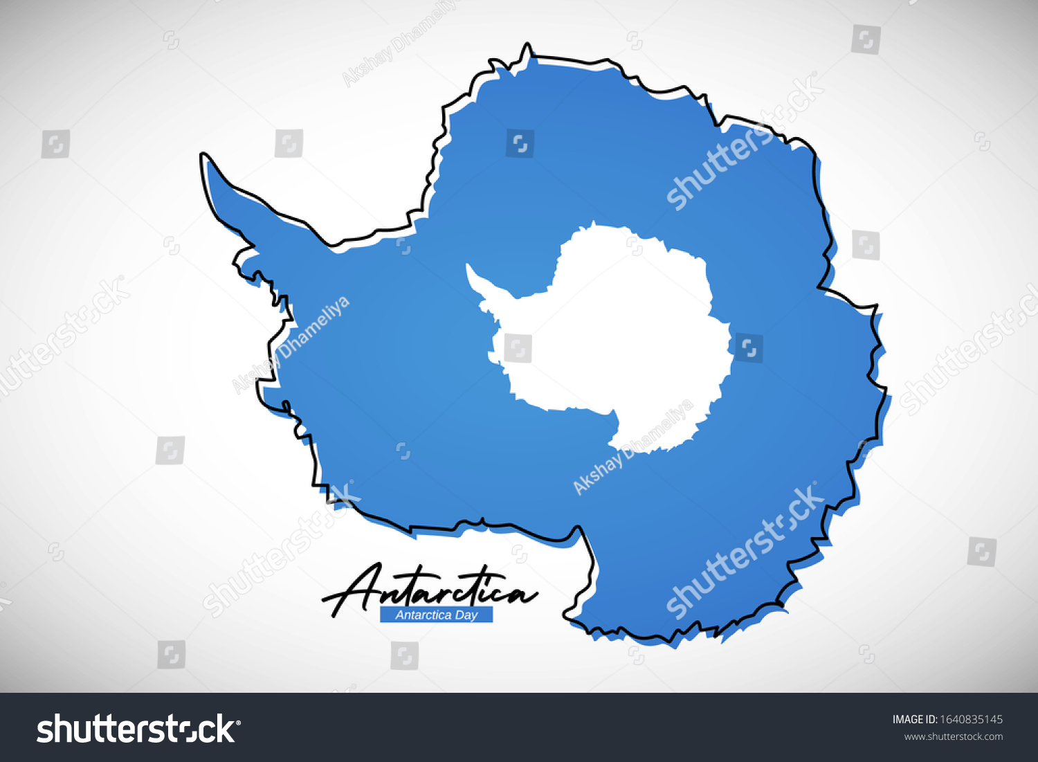 SVG of Happy antarctica day. Elegant national country map with Antarctica flag vector illustration. svg