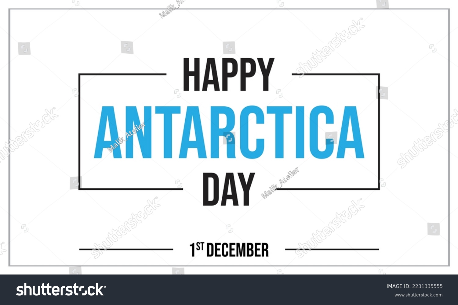 SVG of Happy Antarctica Day, World Antarctica Day, Internationdal Day of Antarctica, Design, Icon, vector, eps, editable, template, 1st December, creative, sticker, typography, poster, banner, pinguien, idea svg