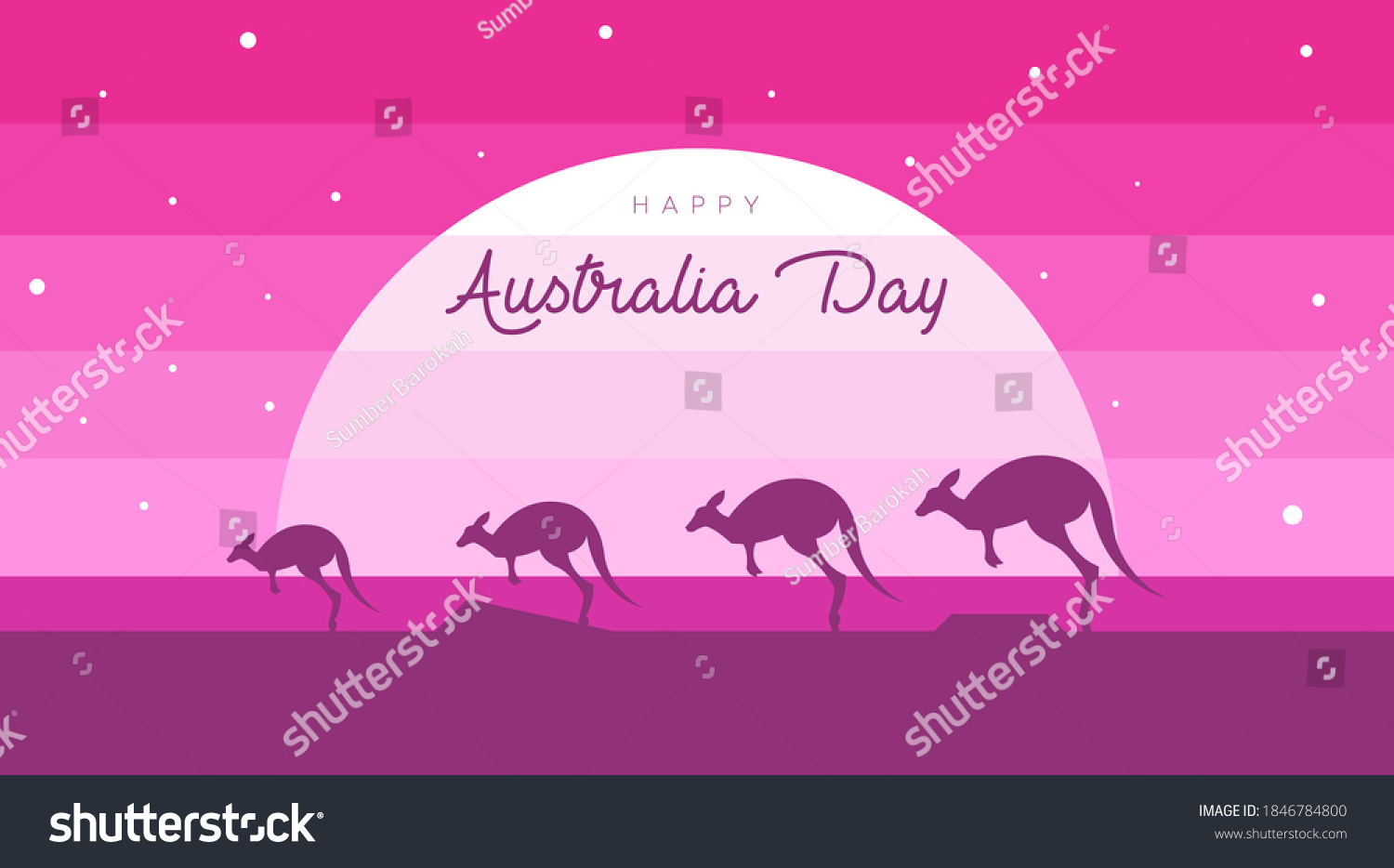 Happy Australia Day Background Illustration Vector Stock Vector Royalty Free 1846784800 1663