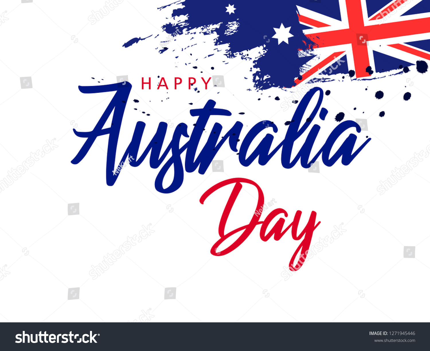 オーストラリアの国旗 地図を持つオーストラリアの幸せな日の文字 書道 ベクターイラスト ベクター画像 のベクター画像素材 ロイヤリティフリー