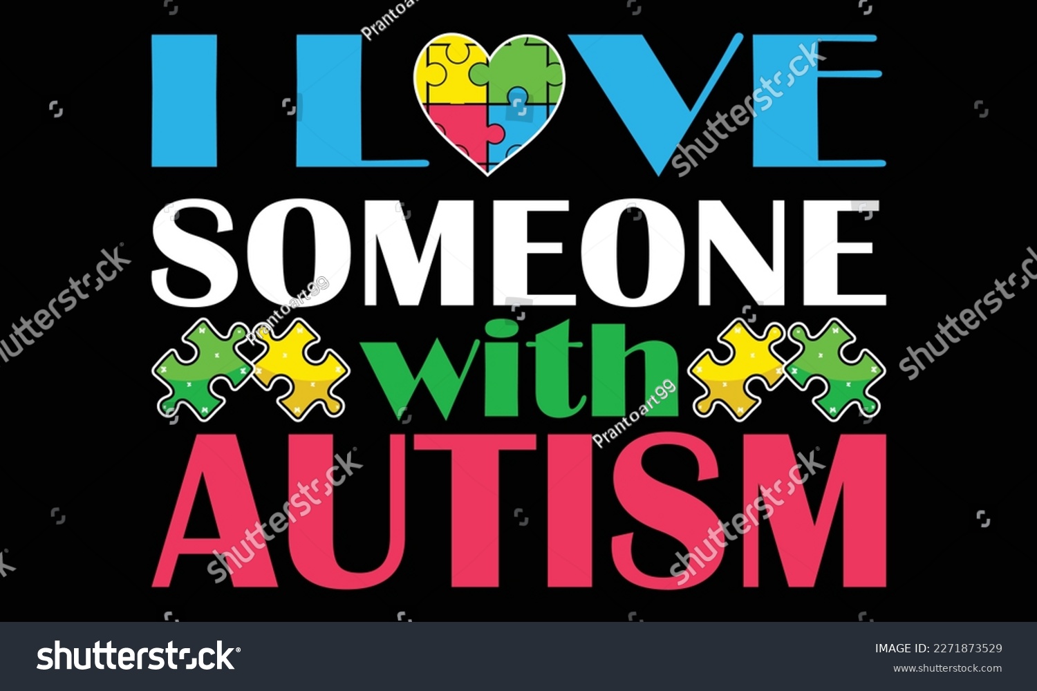 SVG of Happy Autism Heart Awareness Day T-Shirt Design. Autism Awareness Day Motivational Typography t-shirt Creative Kids, and Typography Theme Vector Illustration Design. svg