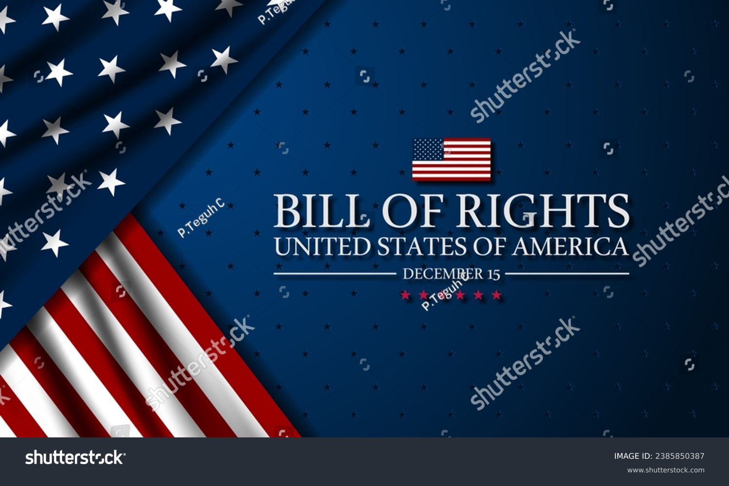 SVG of Happy Bill Of Rights Day December 15 Background Vector illustration svg