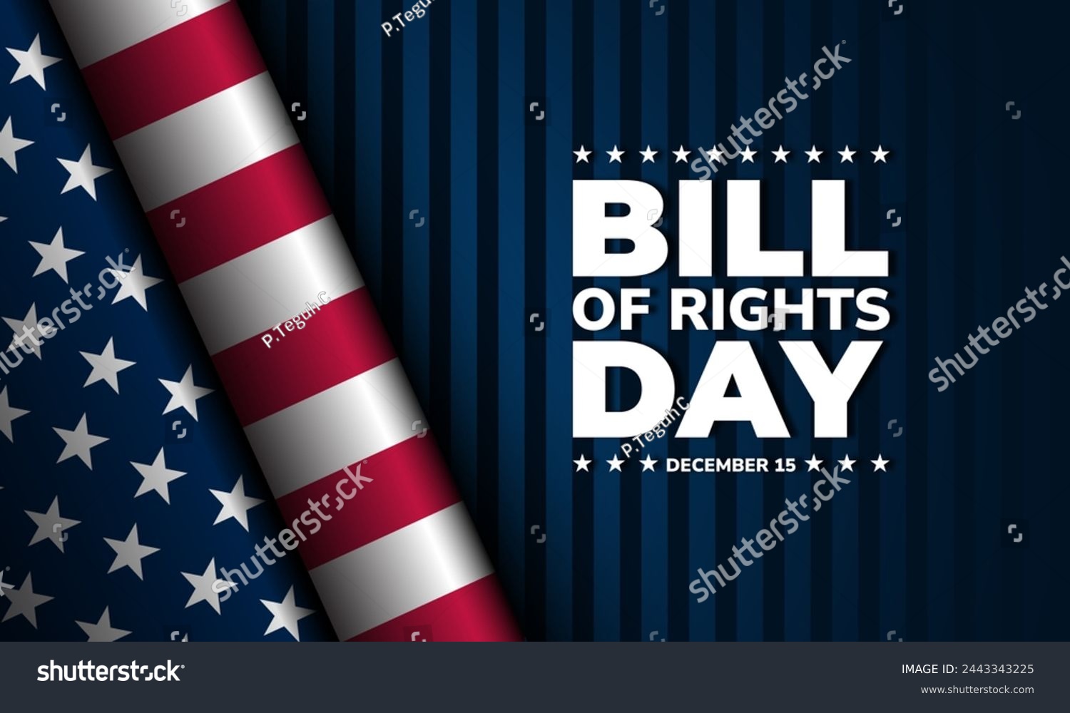 SVG of Happy Bill Of Rights Day December 15 Background Vector illustration svg