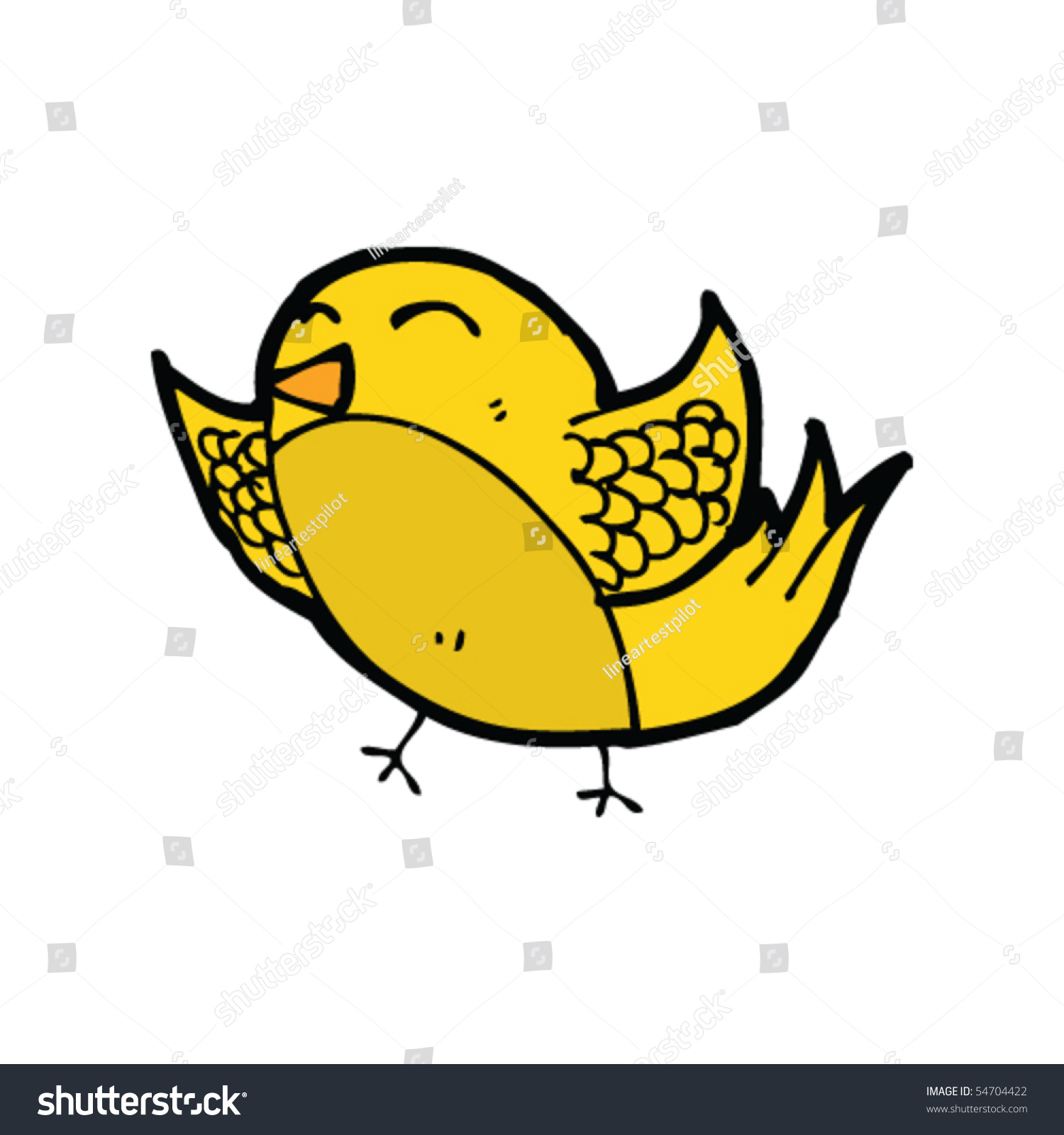 Happy Bird Cartoon Stock Vector Illustration 54704422 : Shutterstock