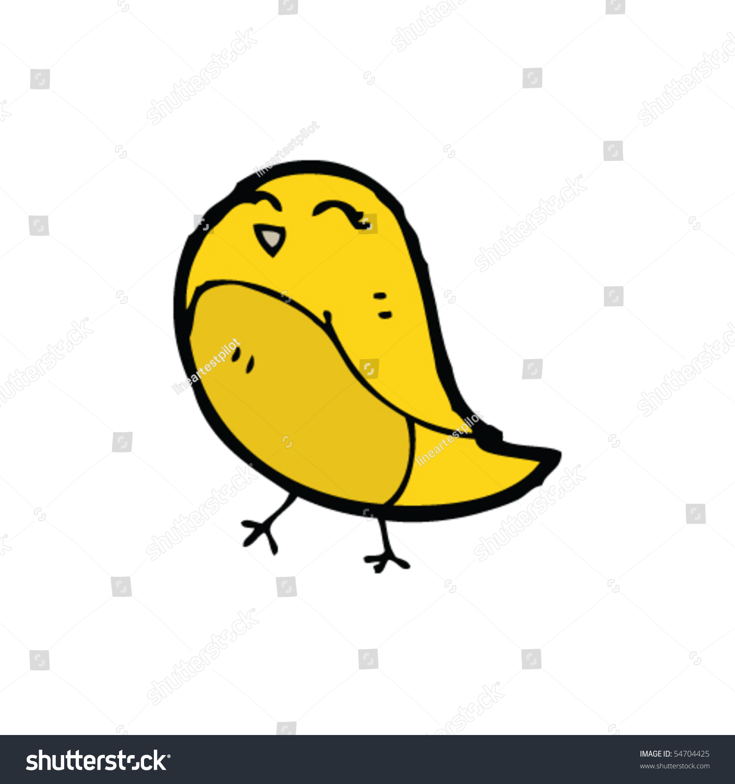 Happy Bird Cartoon Stock Vector Illustration 54704425 : Shutterstock