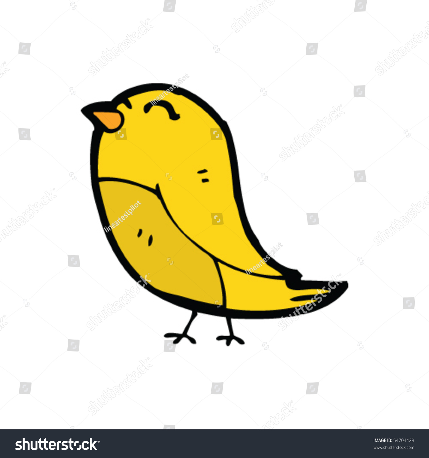 Happy Bird Cartoon Stock Vector 54704428 - Shutterstock