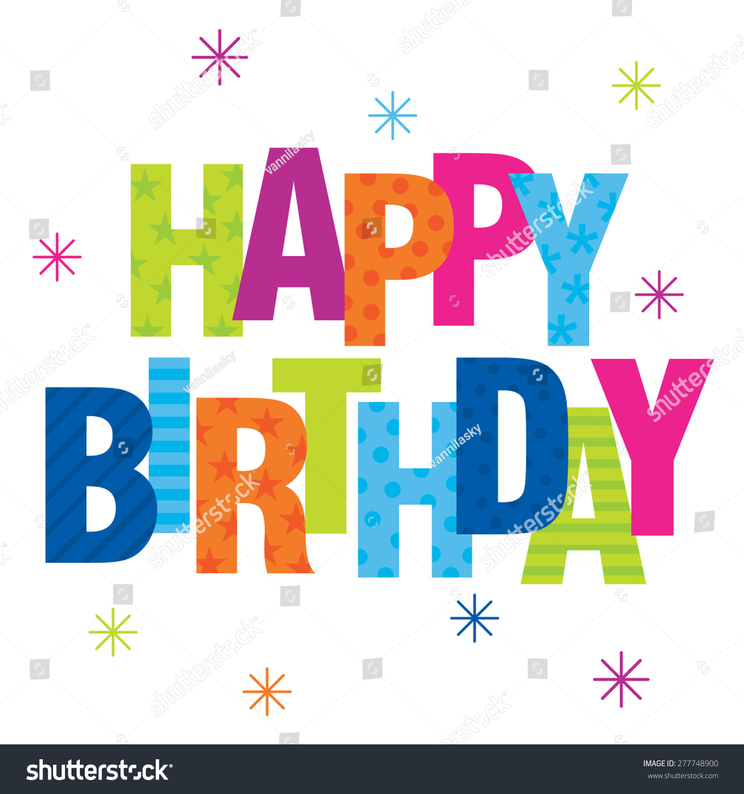 Happy Birthday Stock Vector (Royalty Free) 277748900 | Shutterstock