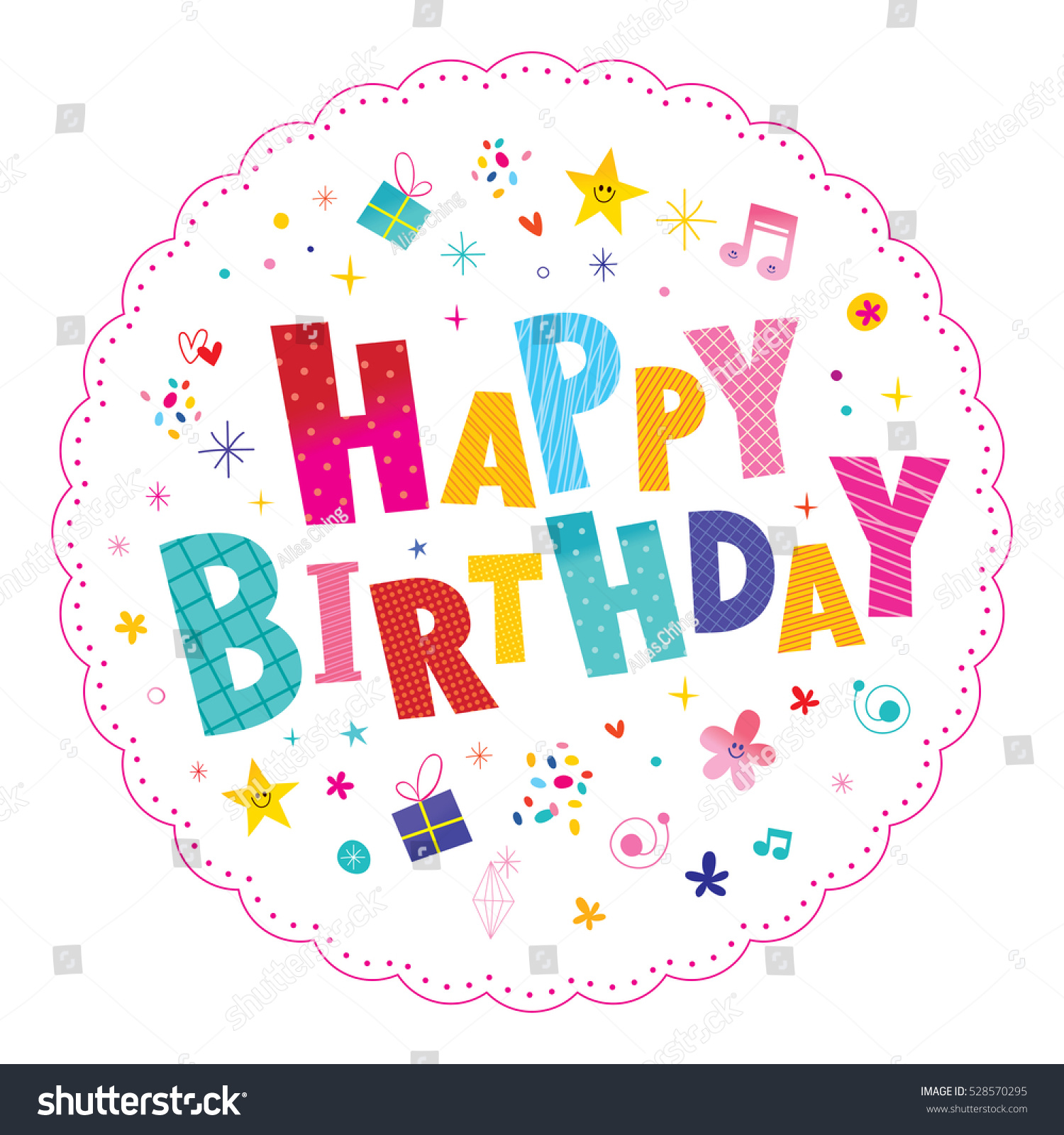 Happy Birthday Stock Vector 528570295 : Shutterstock