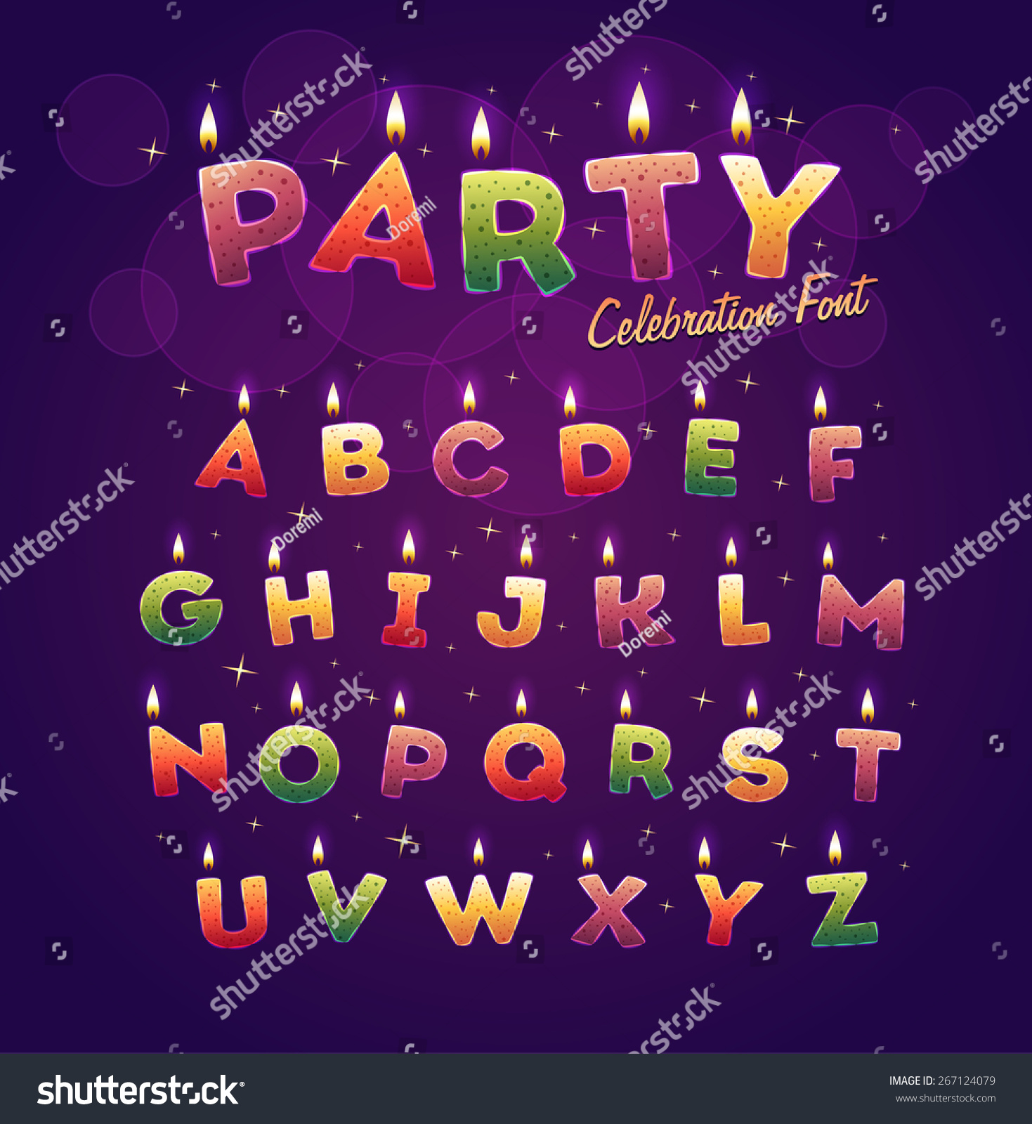 SVG of Happy Birthday alphabet. Vector illustration. svg