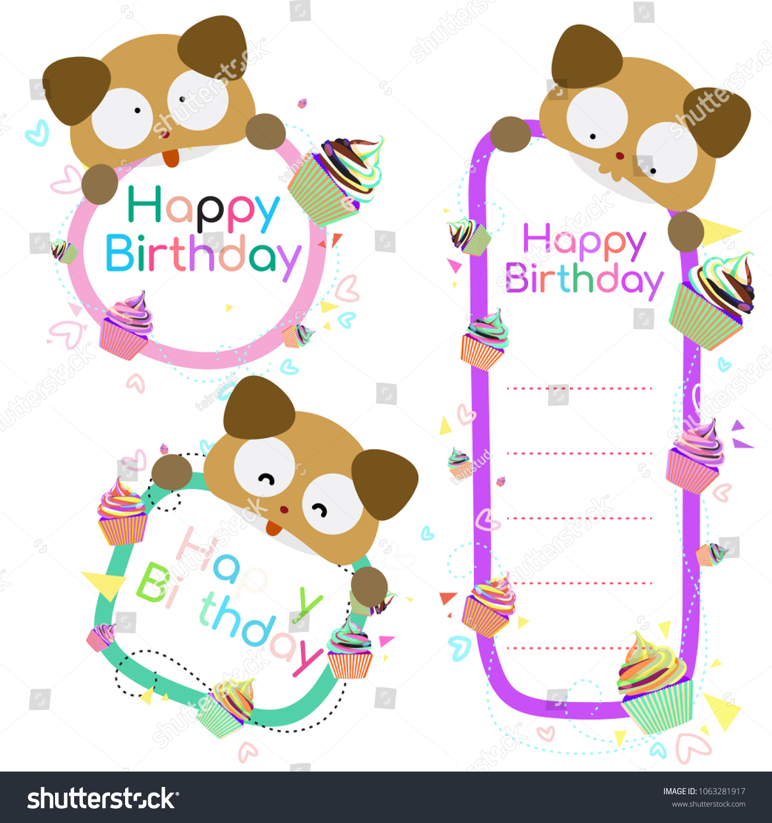 Happy Birthday Background Stock Vector (royalty Free) 1063281917