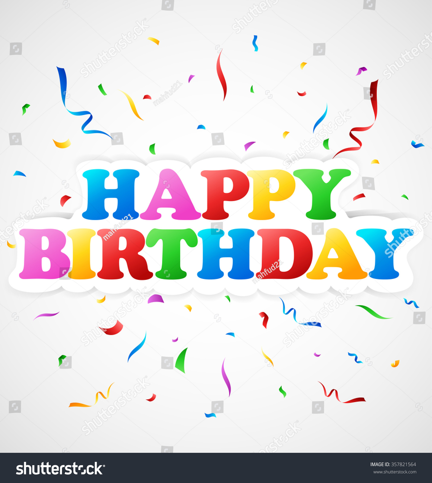 Happy Birthday Background Stock Vector 357821564 : Shutterstock