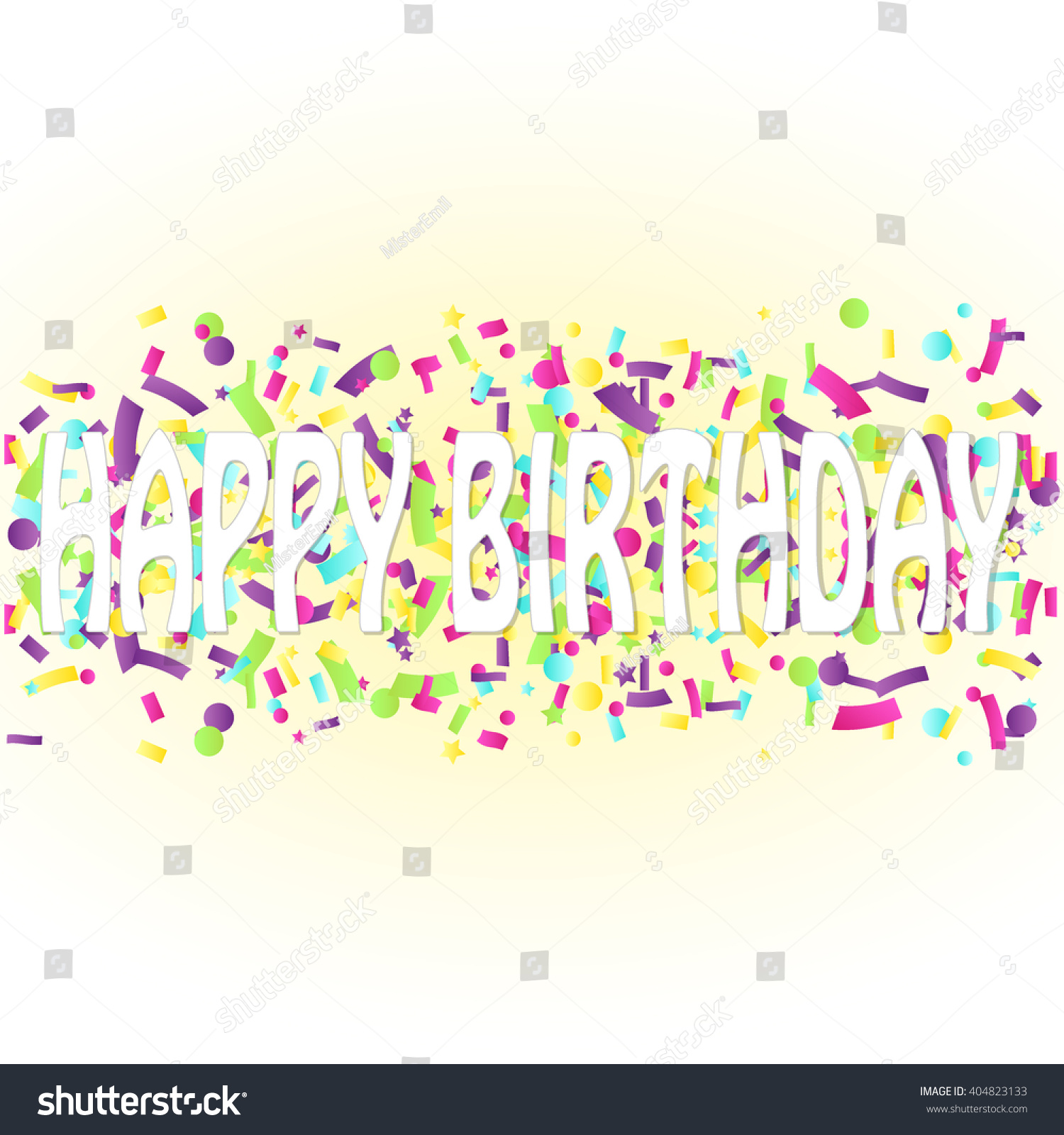 Happy Birthday Background Confetti Stock Vector (Royalty Free ...