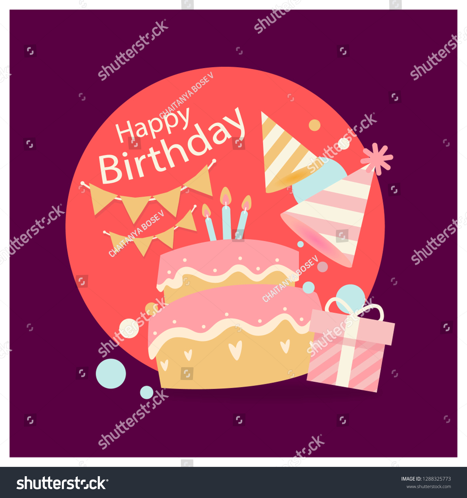 Happy Birthday Backgrounds Stock Vector Royalty Free 1288325773