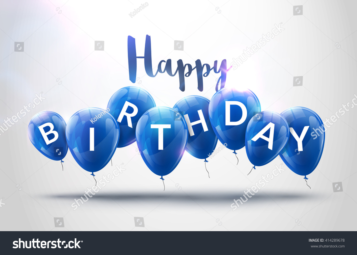 Happy Birthday Balloons Celebration Birthday Party Stock Vector ...