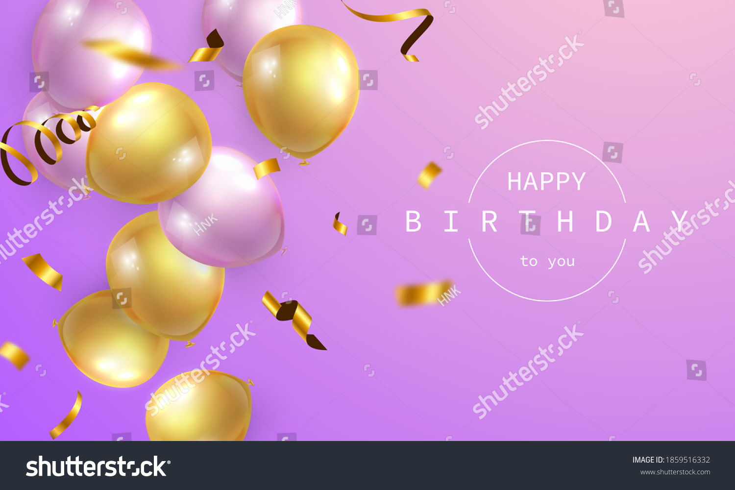 Happy Birthday Banner Colorful Celebration Background Stock Vector ...