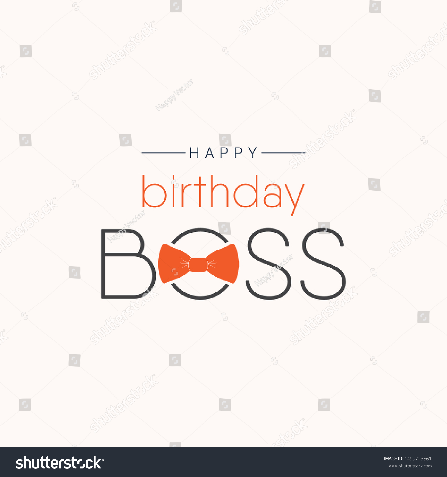 Happy Birthday Boss Vector Template Design Stock Vector Royalty Free 1499723561