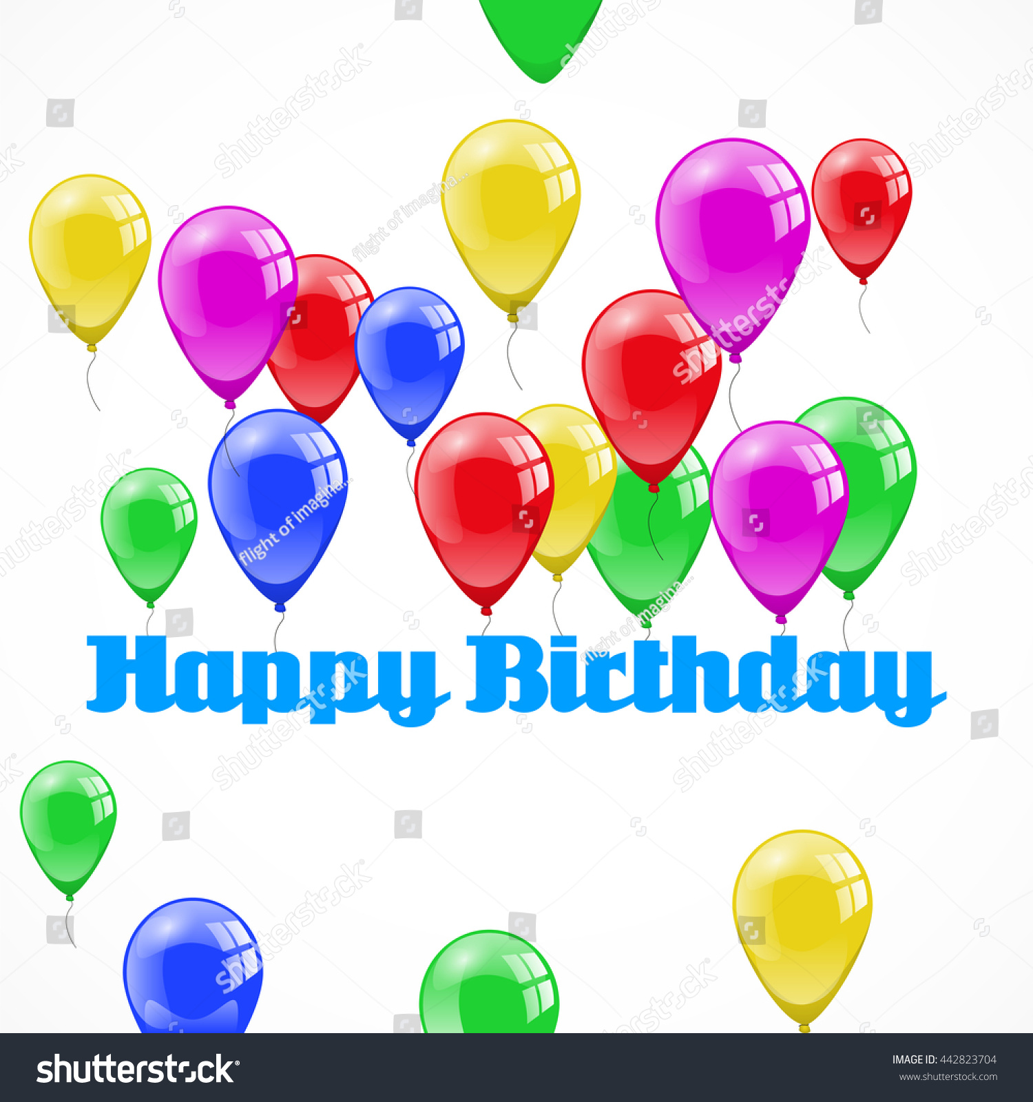 Download Happy Birthday Card Stock Vector 442823704 : Shutterstock