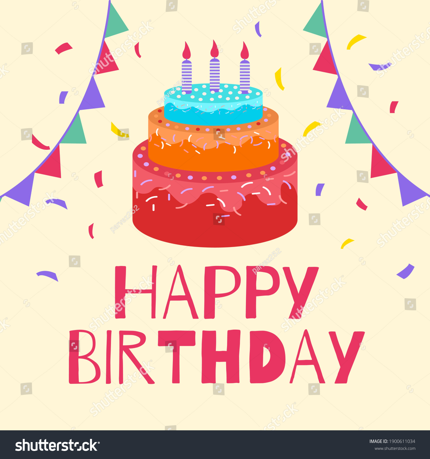 153,508 Birthday cake card Images, Stock Photos & Vectors | Shutterstock