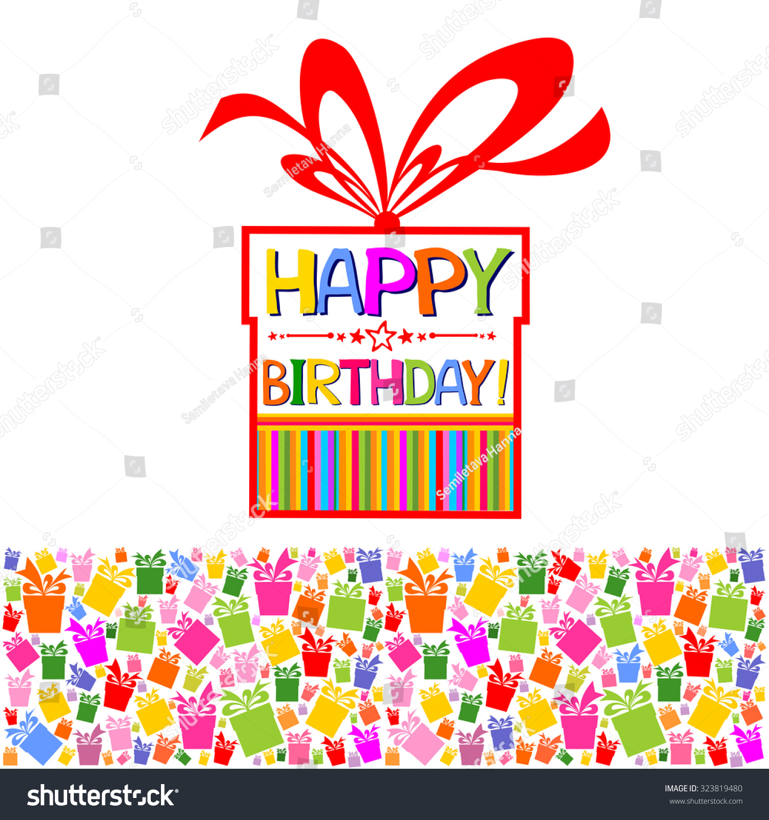 Vektor Stok Happy Birthday Card Celebration Background Birthday Tanpa Royalti 323819480