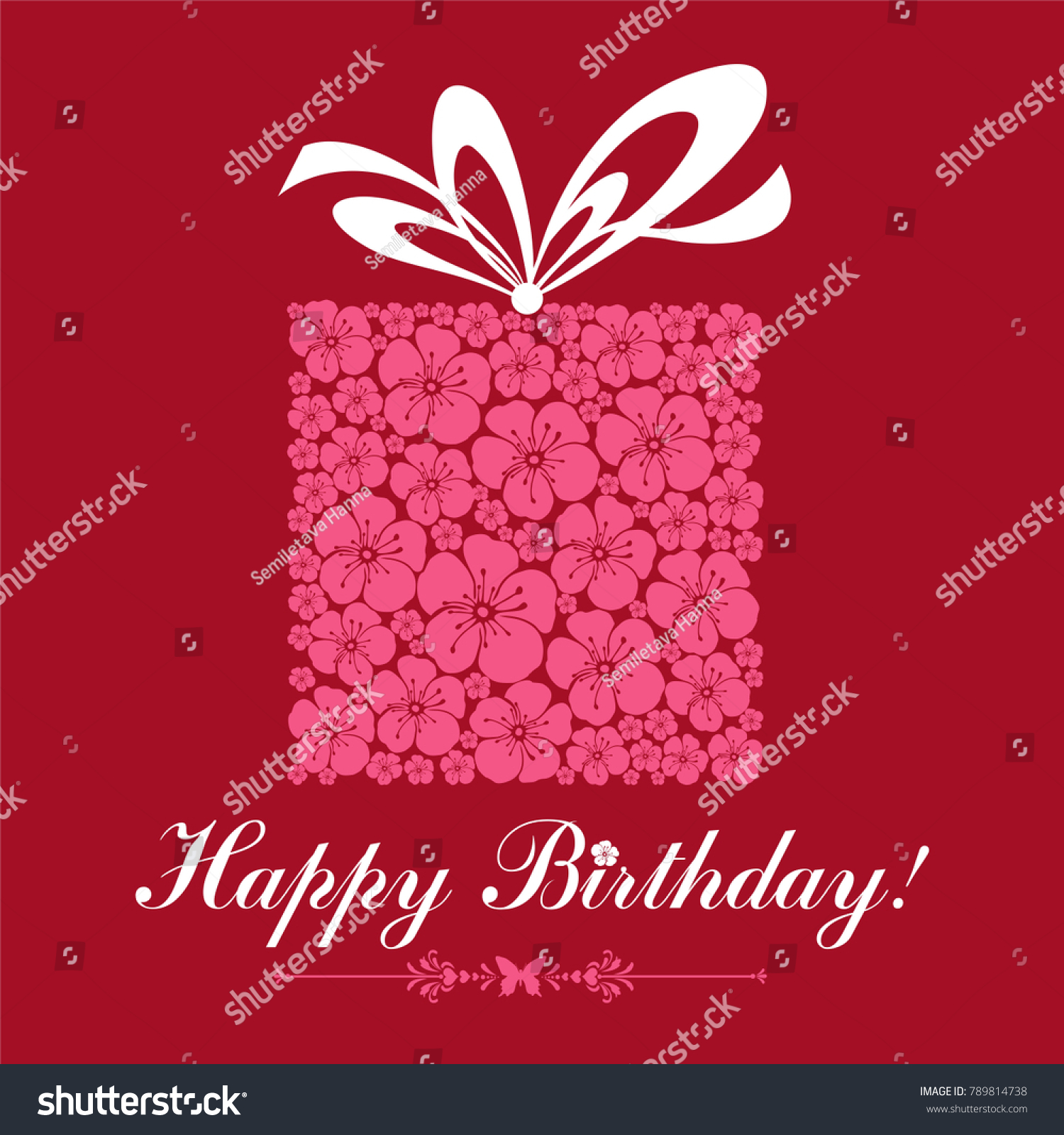 Happy Birthday Card Celebration Background Gift Stock Vector (Royalty ...