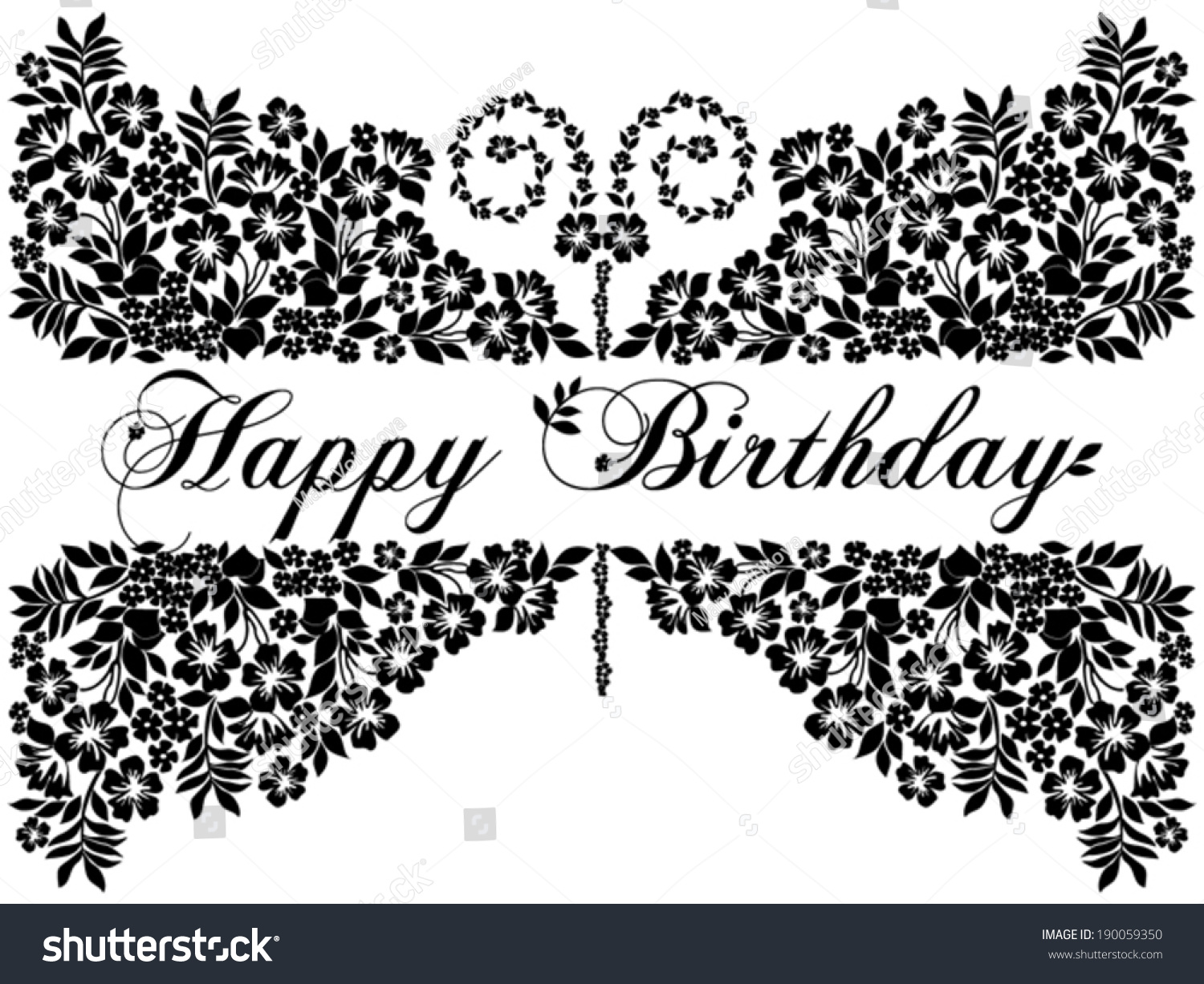 Happy Birthday Card Funny Butterfly Place Stock Vector 190059350 ...