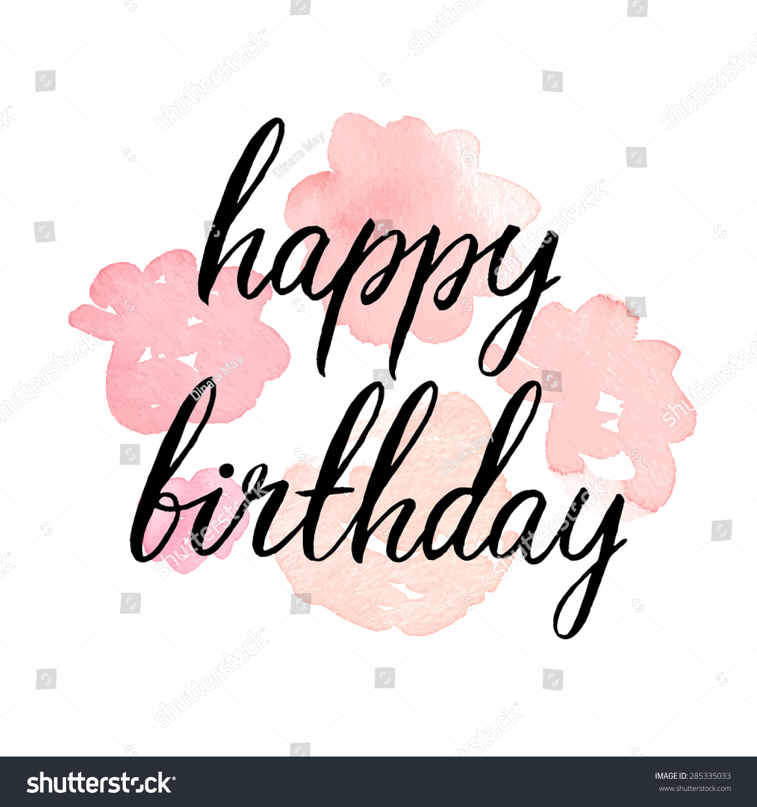 Happy Birthday Card Ink Hand Lettering Stock Vector Royalty Free 285335033 Each day is a beautiful gift. https www shutterstock com image vector happy birthday card ink hand lettering 285335033