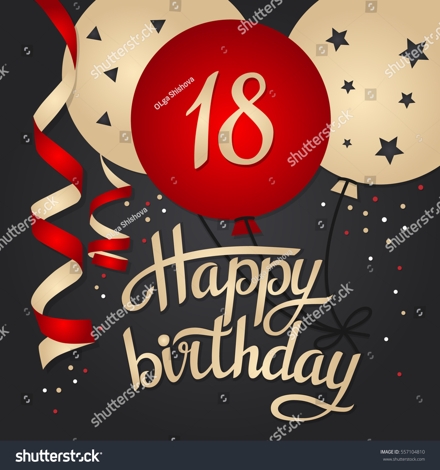 Image Vectorielle De Stock De Modele De Carte Joyeux Anniversaire Avec