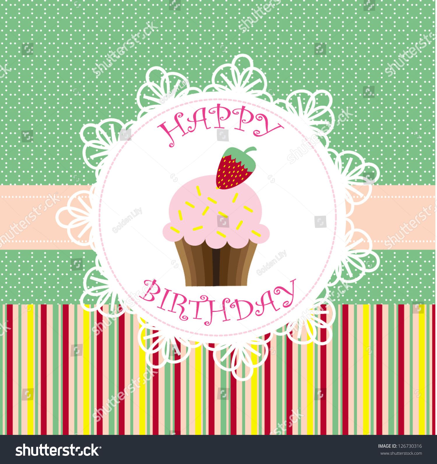 Happy Birthday Cardvector Illustration Stock Vector (Royalty Free ...