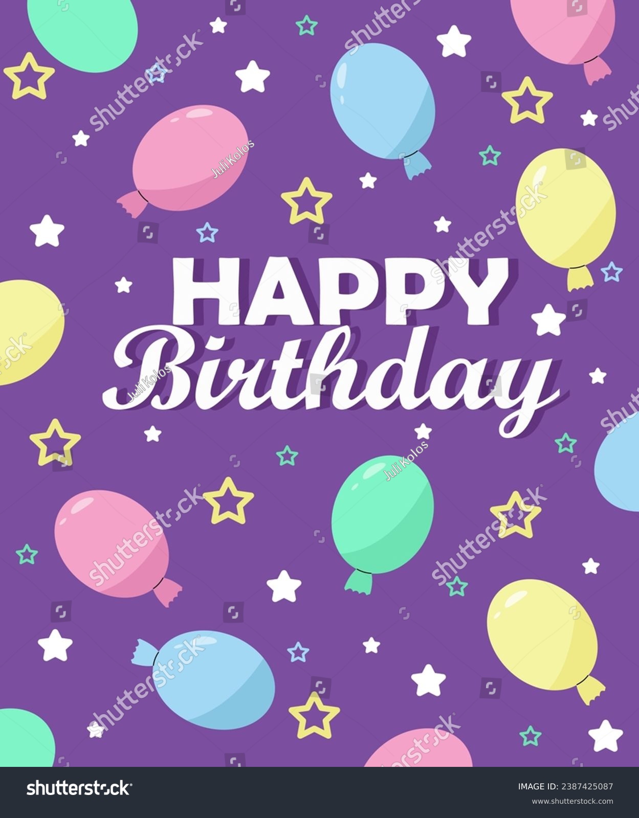 SVG of happy birthday card, with balloons, vector illustration svg