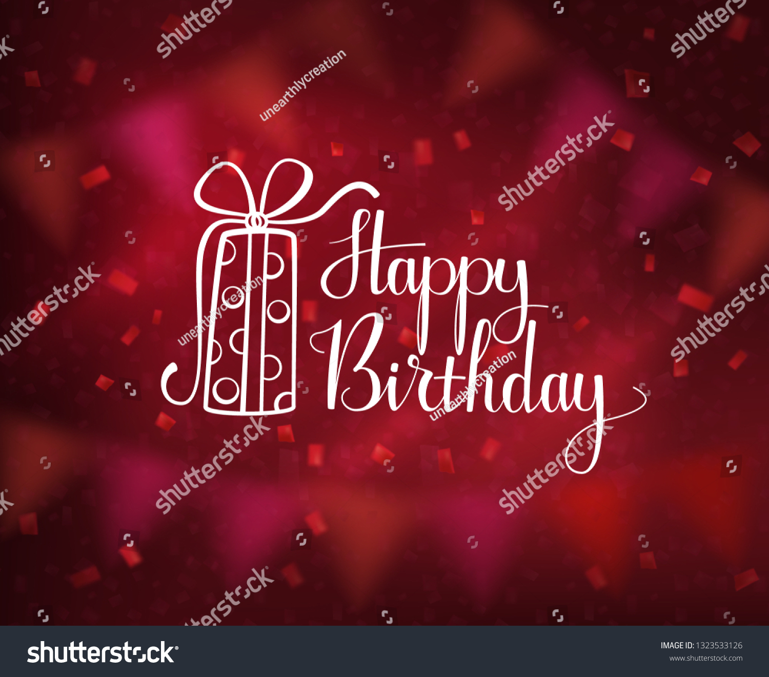 Happy Birthday Celebration Text Background Stock Vector (Royalty Free ...