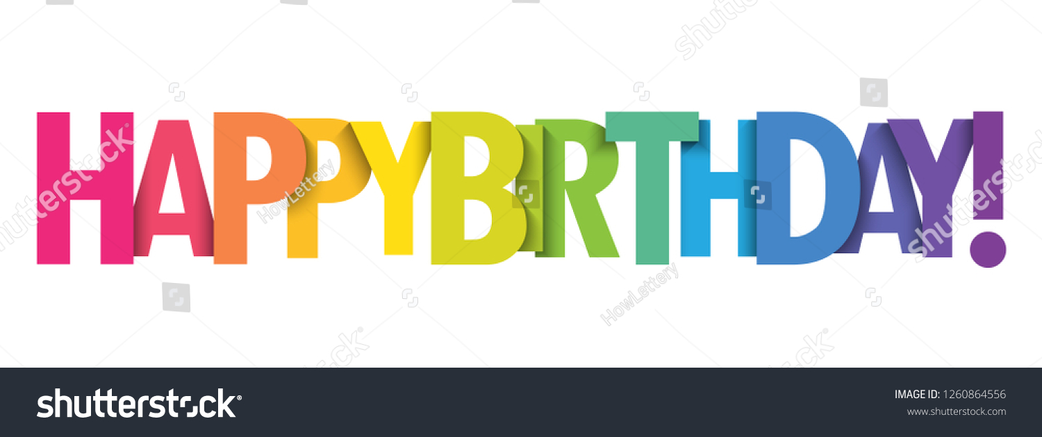 SVG of HAPPY BIRTHDAY colorful type banner svg