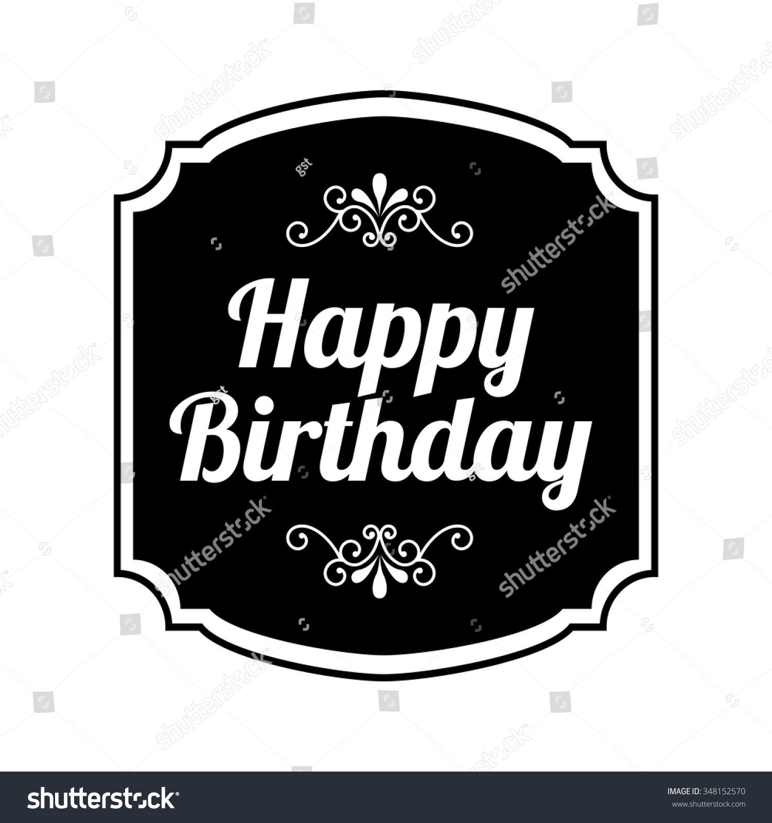 Happy Birthday Design Vector Illustration Eps10 Stock Vector 348152570 ...