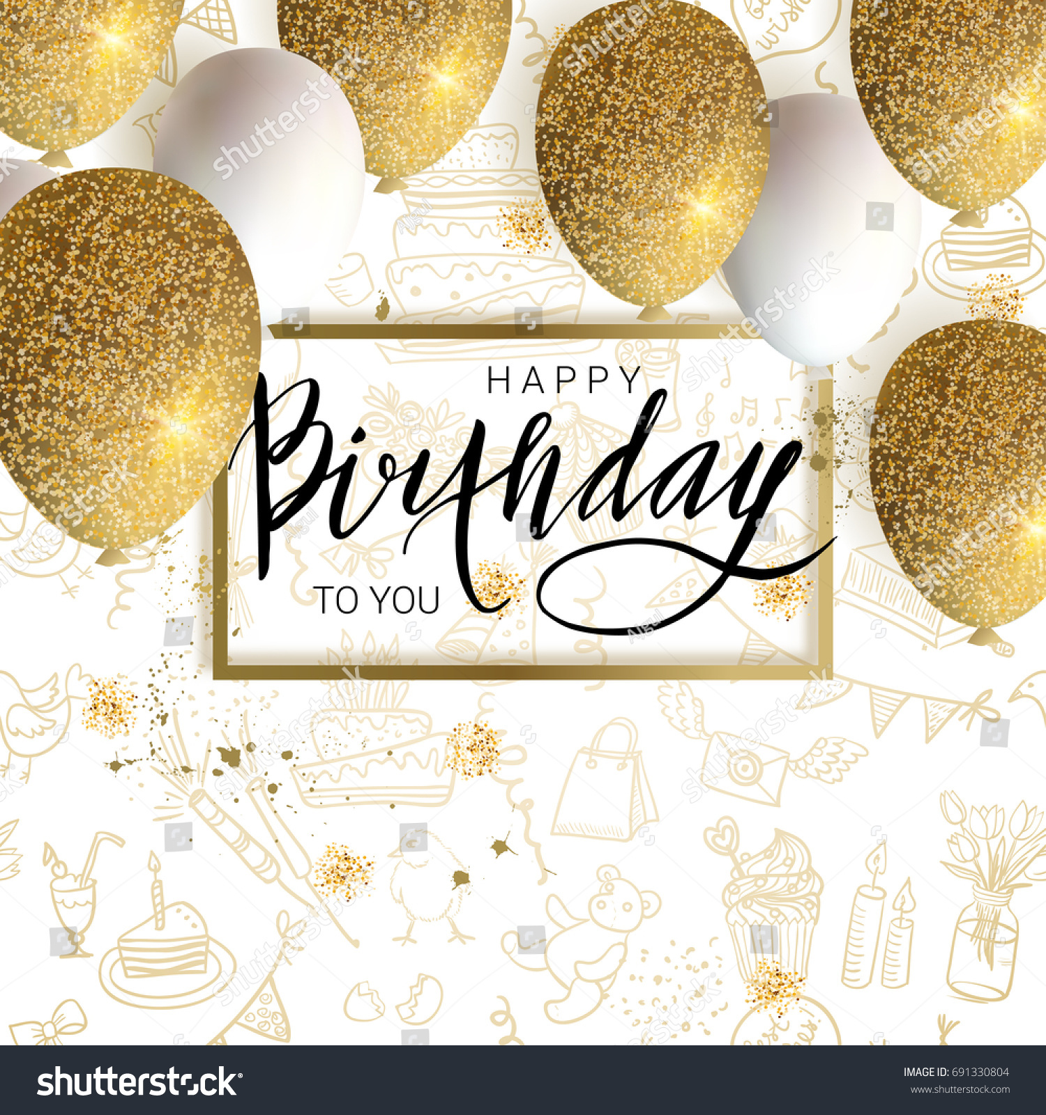 Beautiful Friend Birthday Colour Me Happy Gold Flitter Design Good Quality Card