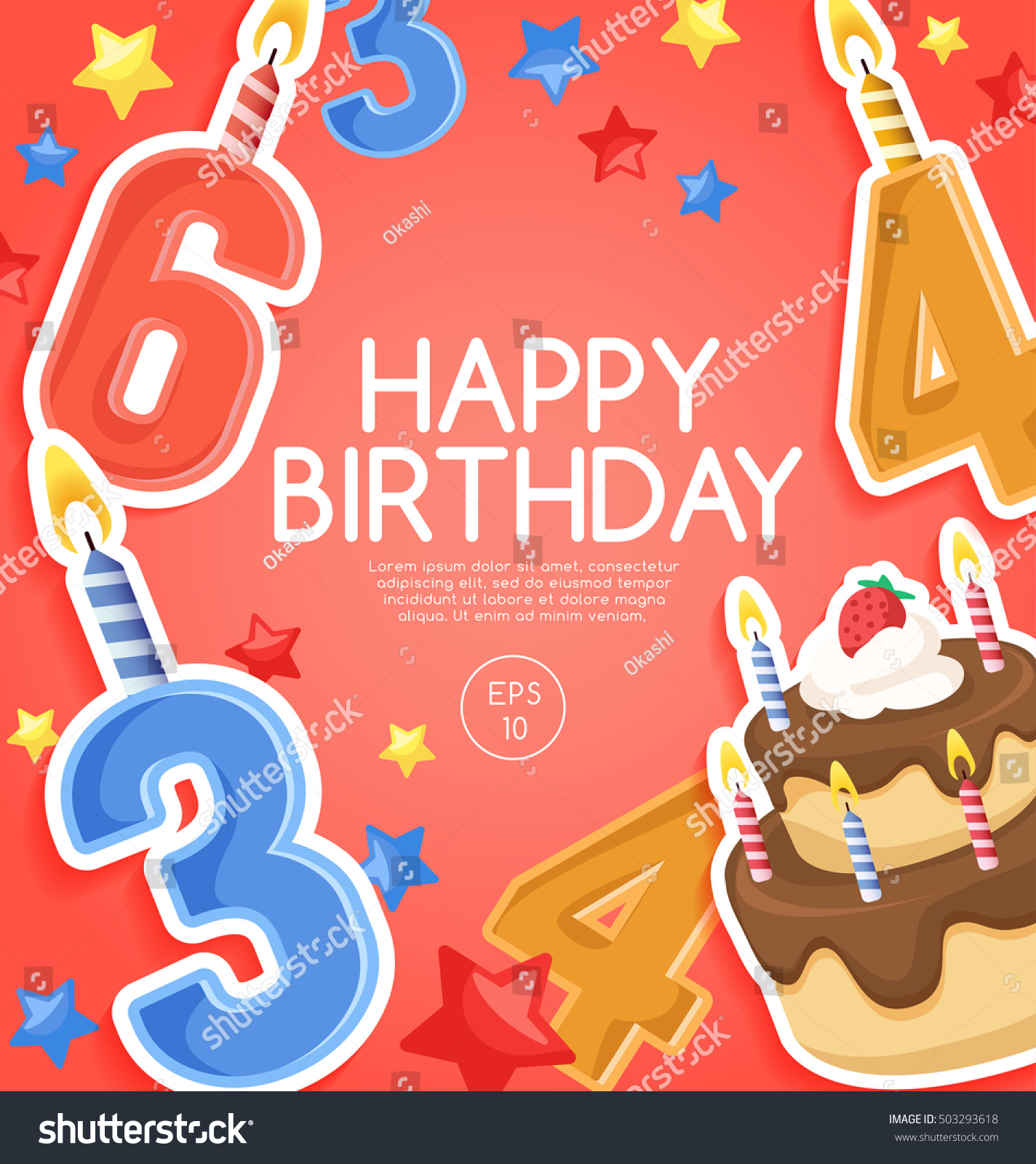 Happy Birthday Elements Vector Illustration Stock Vector 503293618 ...