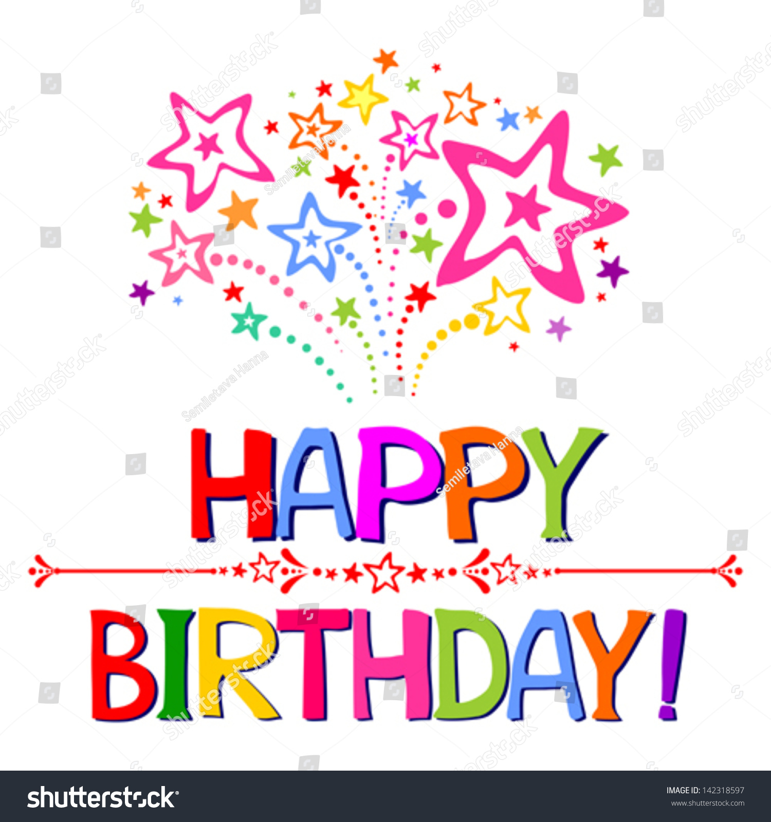 Happy Birthday Firework Vector Illustration Stock Vector 142318597 ...