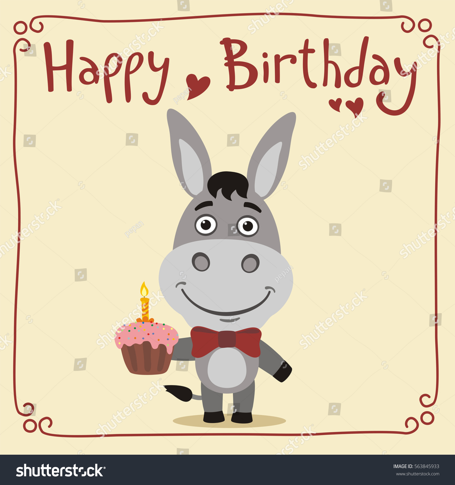 Donkeys Birthday Customised Card