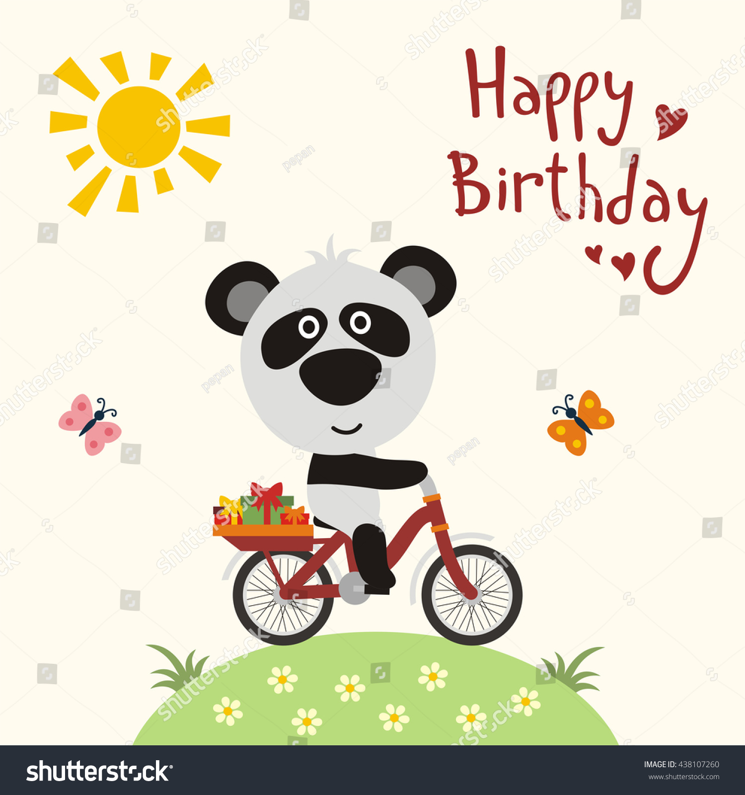 panda happy birthday cycle