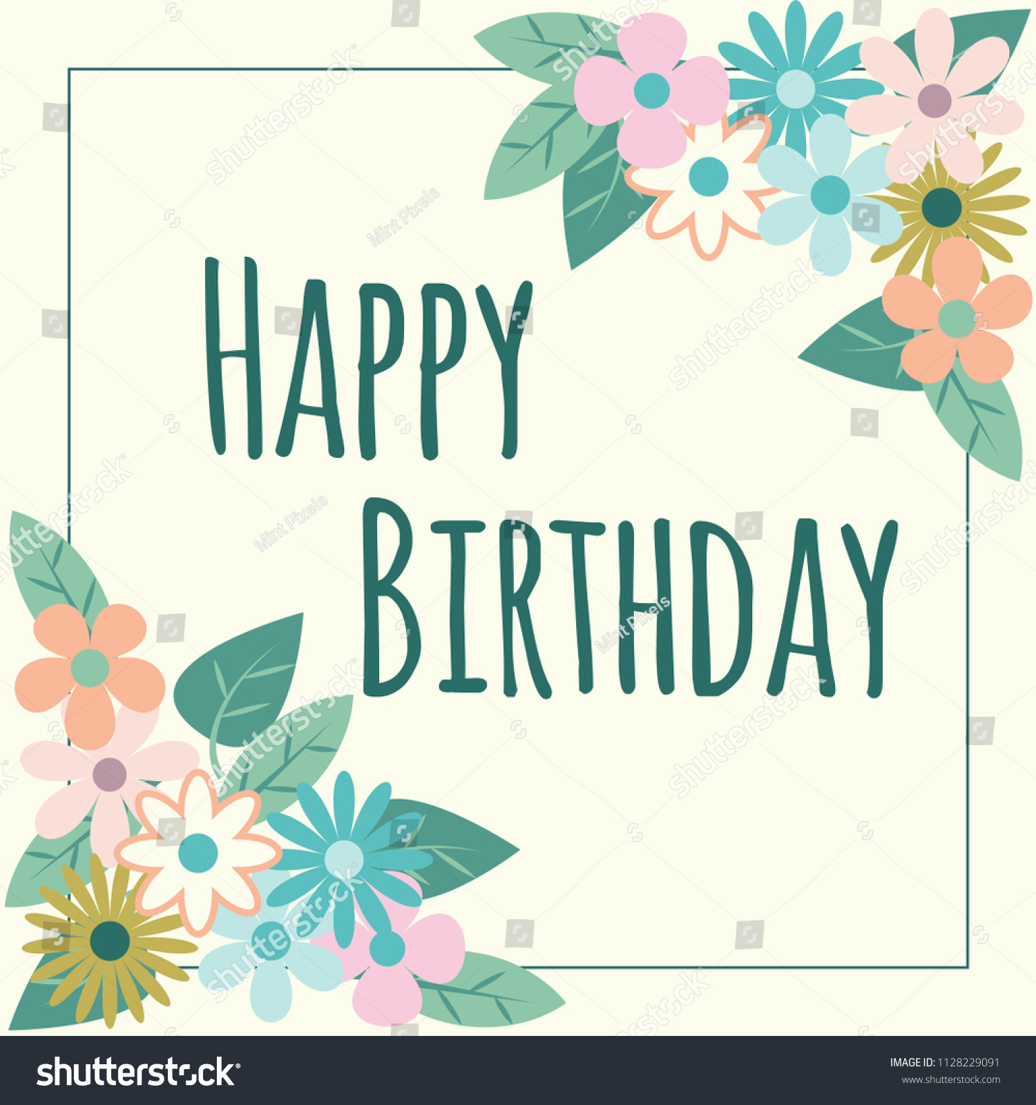 Happy Birthday Greeting Card Have Nice Stock Vector Royalty Free