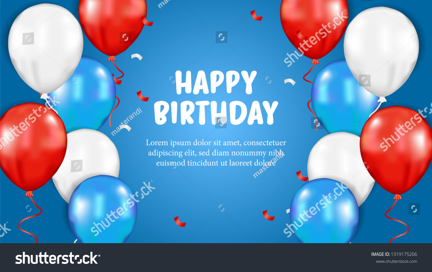 Happy birthday red white blue Stock Illustrations, Images & Vectors