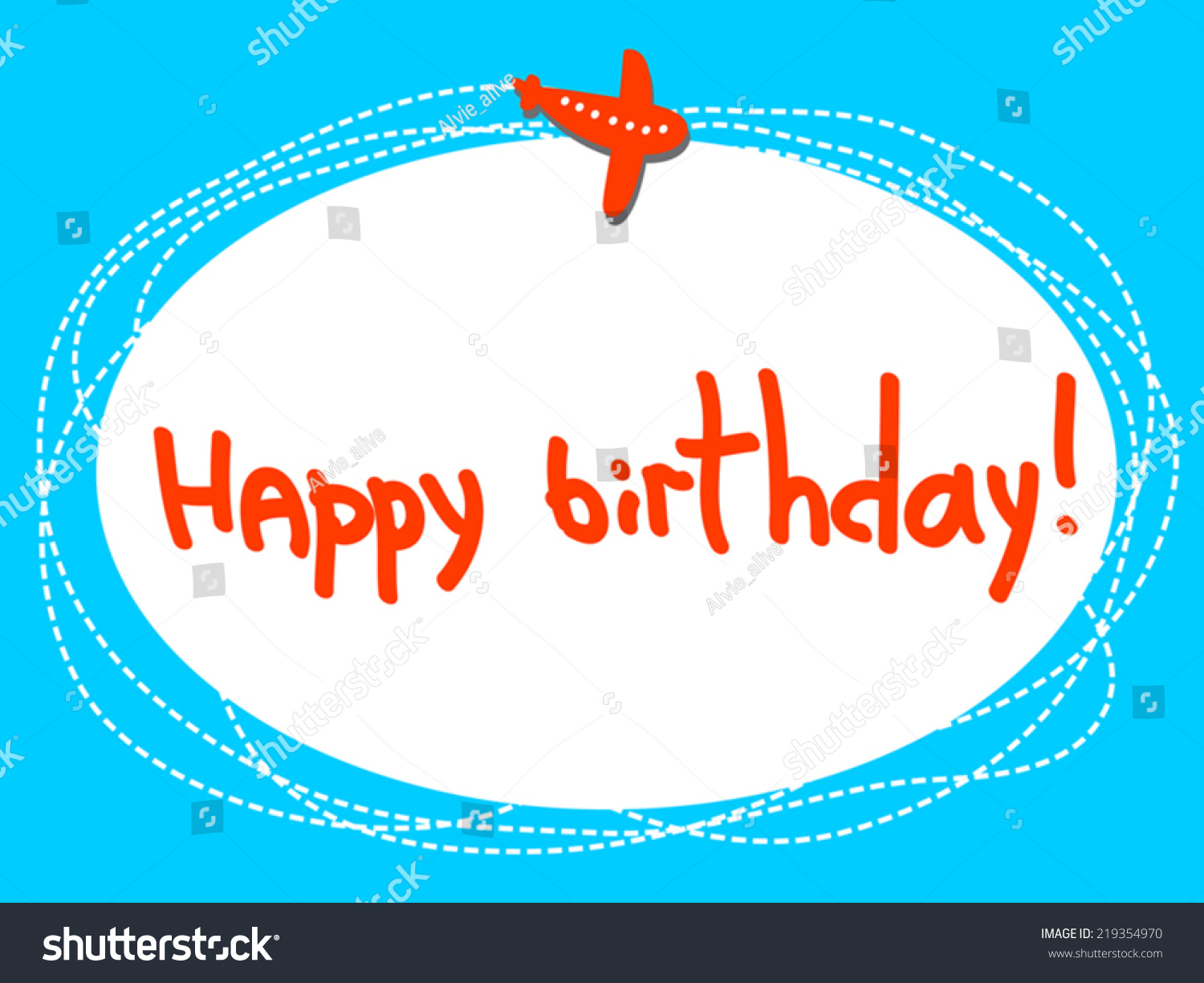 Download Happy Birthday Greeting Card Sky Travel Stock Vector ...