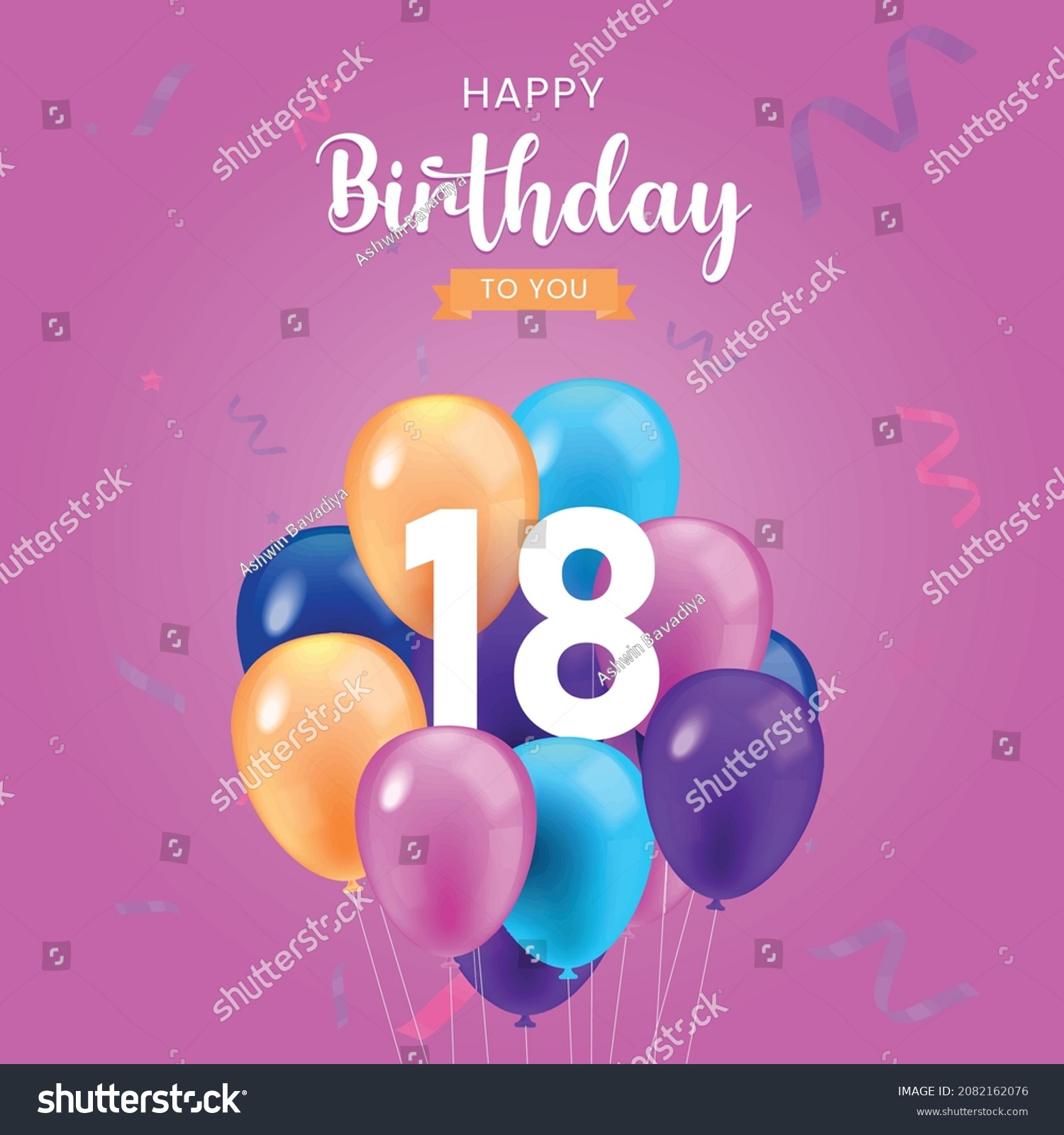 Happy 18 birthday Images, Stock Photos & Vectors | Shutterstock