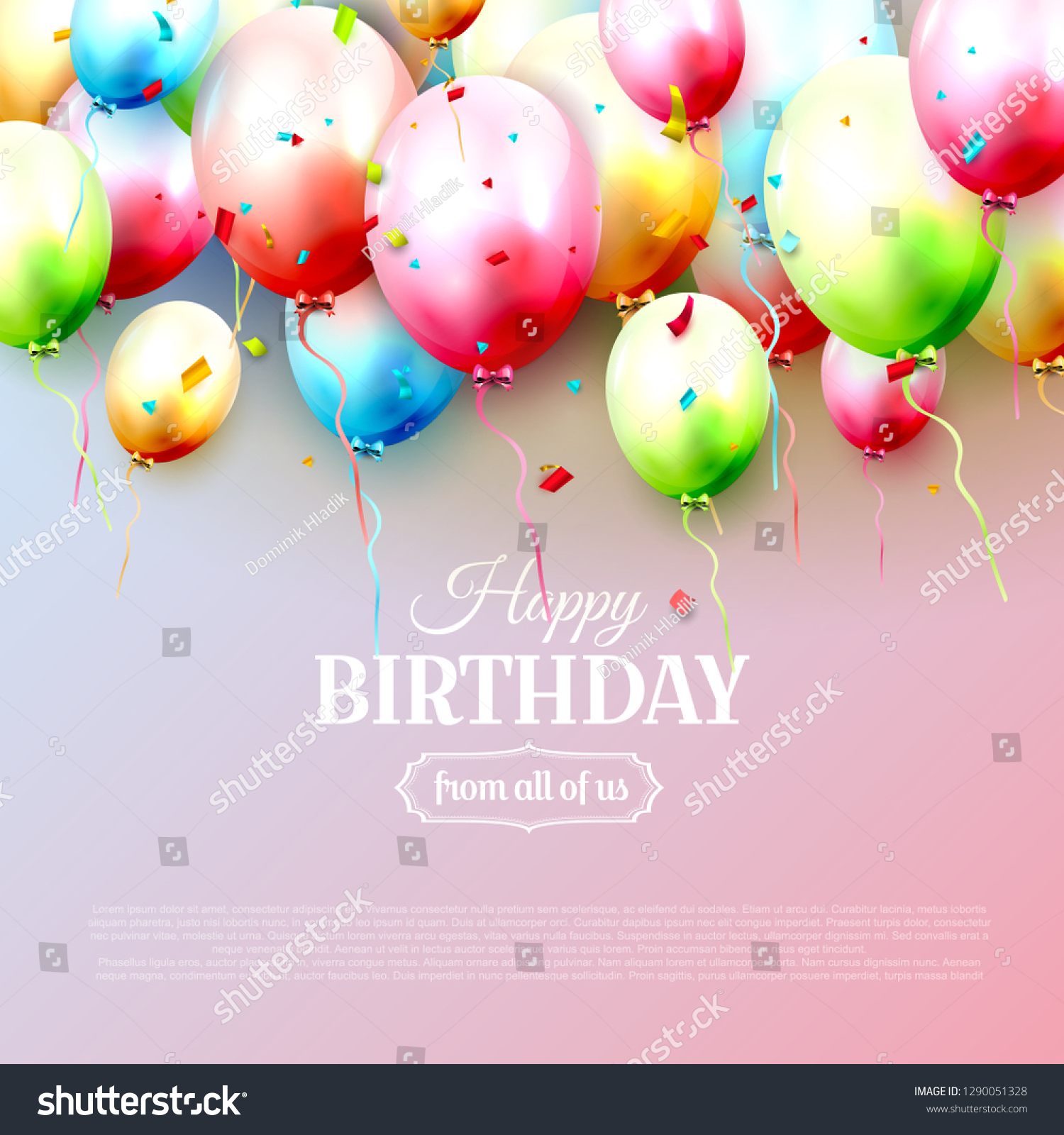 Happy Birthday Greeting Card Colorful Birthday のベクター画像素材 ロイヤリティフリー