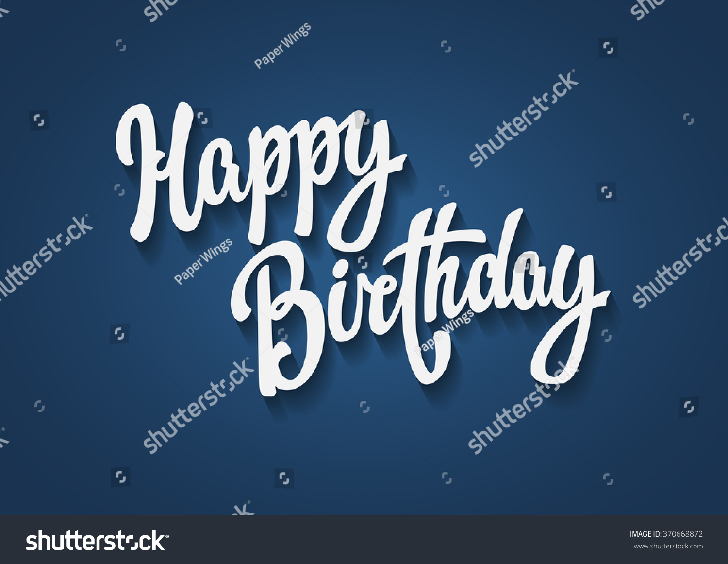 Happy Birthday Hand Lettering Text Stock Vector Illustration 370668872 ...