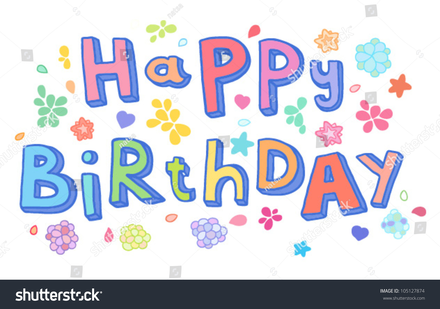 latin in congratulation word Funny Letters Happy Stock Birthday Colorful Vector
